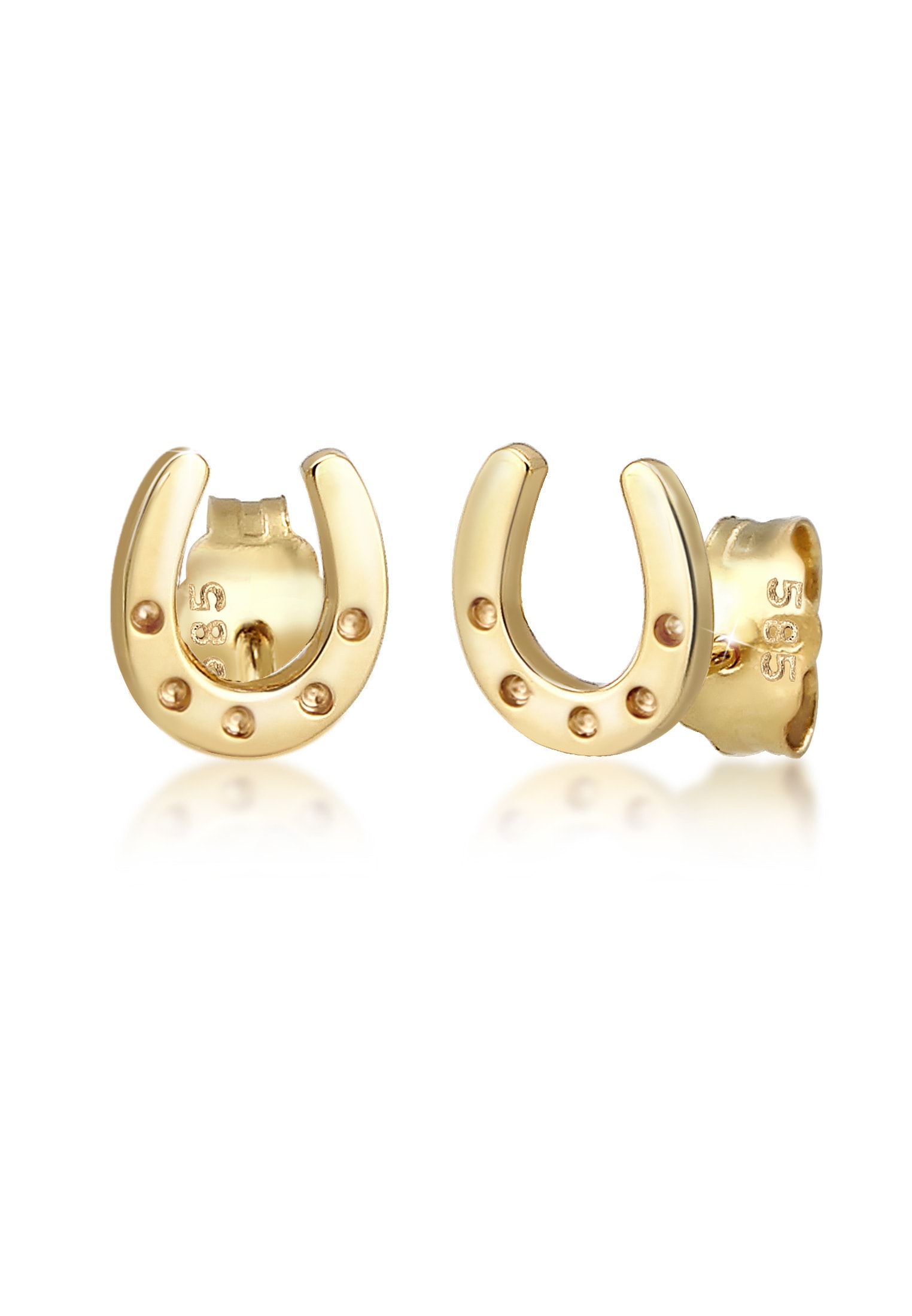 Elli Premium Paar Ohrstecker »Ohrstecker Hufeisen 585 Gelbgold«