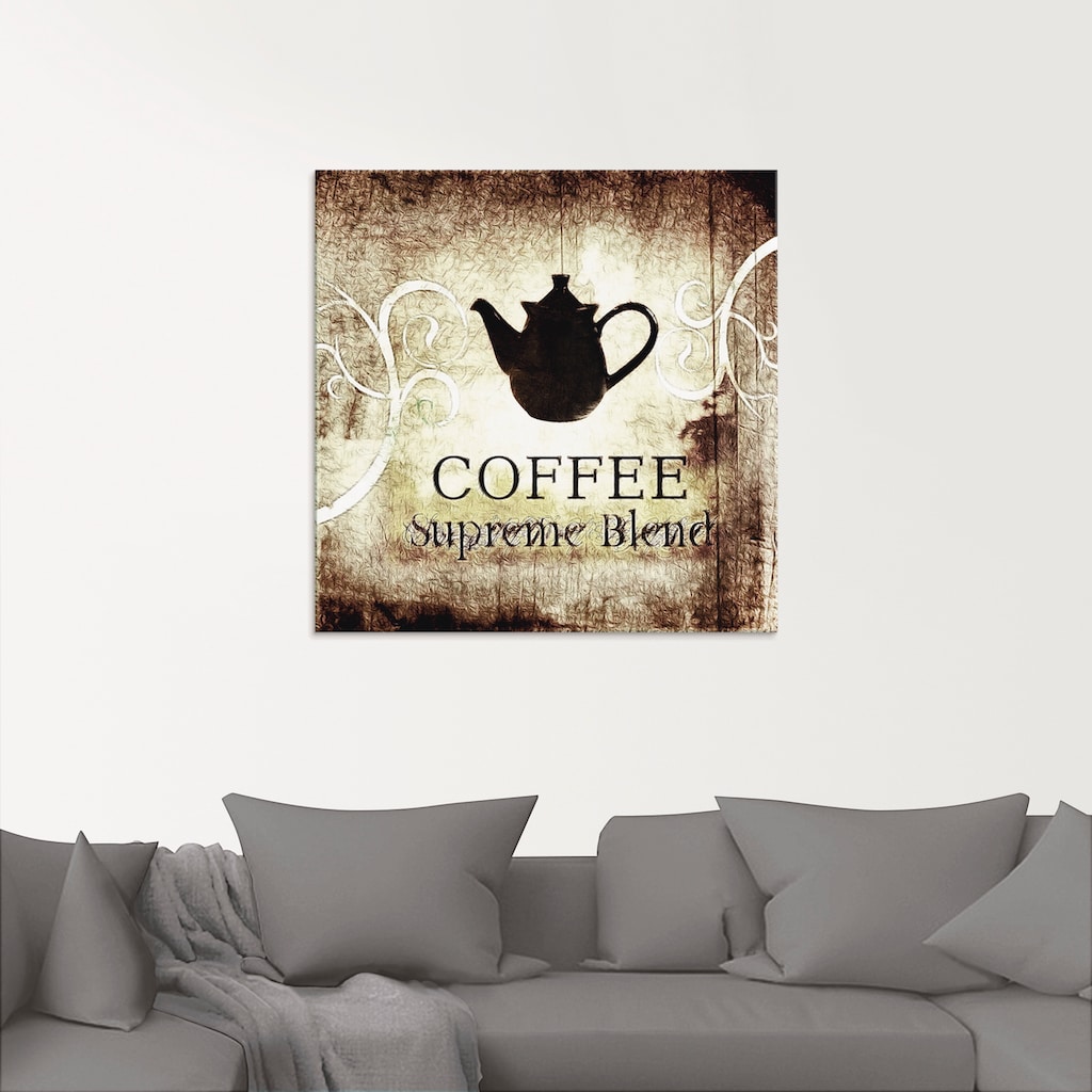Artland Glasbild »Kaffee«, Getränke, (1 St.), in verschiedenen Größen