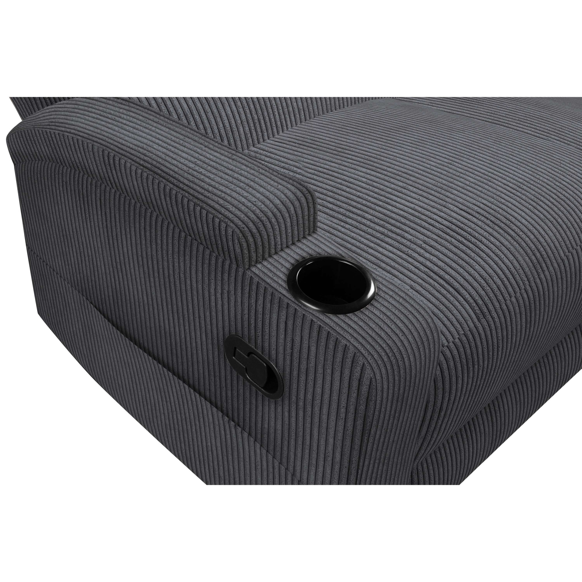 Home affaire Ecksofa »NAPORI Multimediasofa, 3er Kinosessel XXL, L-Form, Cord«, Kinosofa mit Relaxfunktion, Getränkehalter, Staufach und Staukasten