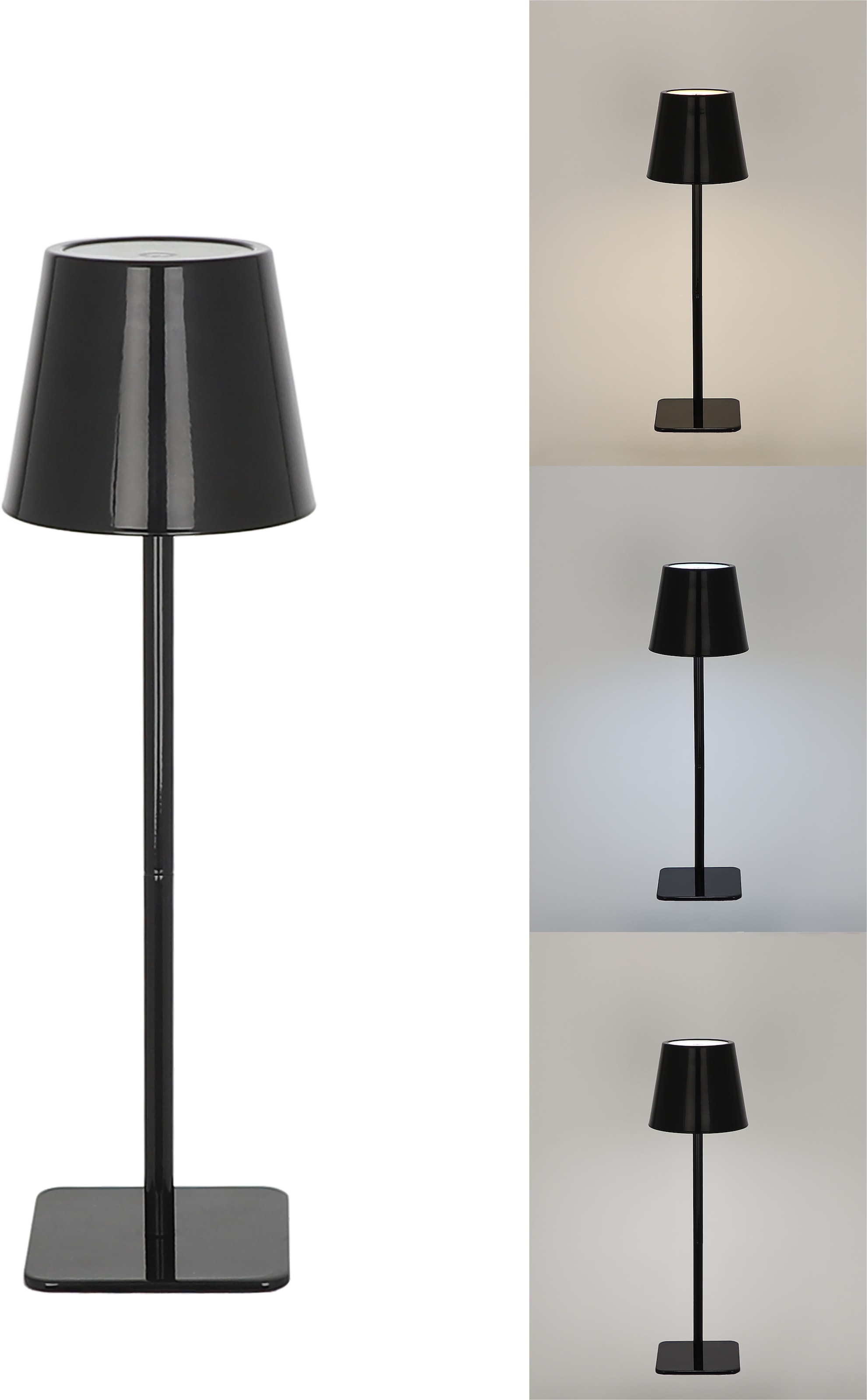 OTTO home LED Tischleuchte »Merrin - 2er Set Akkuleuchte« LED-Modul 2 Stk. warmweiß - kaltweiß 2er Set, dimmbar, Farbwechsel, Akku Tischlampe, LED, USB-C, CCT,