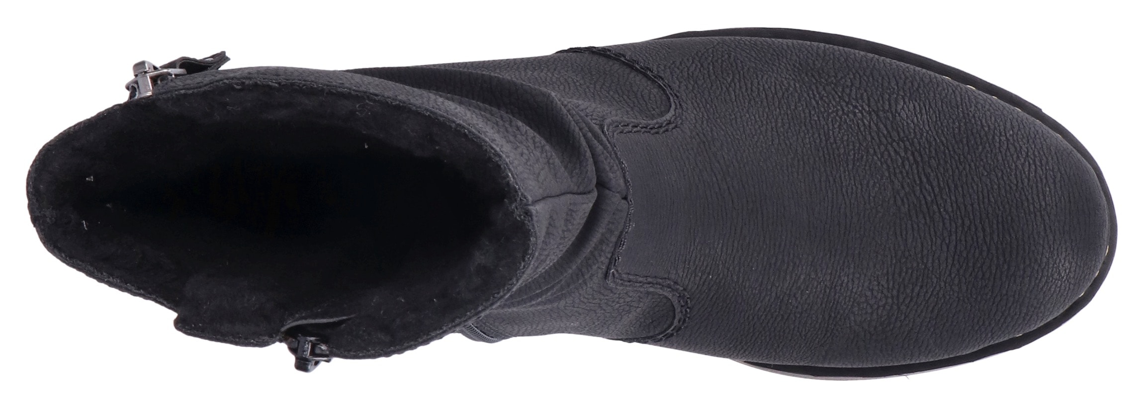 Rieker Winterstiefelette, Winterboots, slouchy Schaft, Blockabsatz in schmaler Form