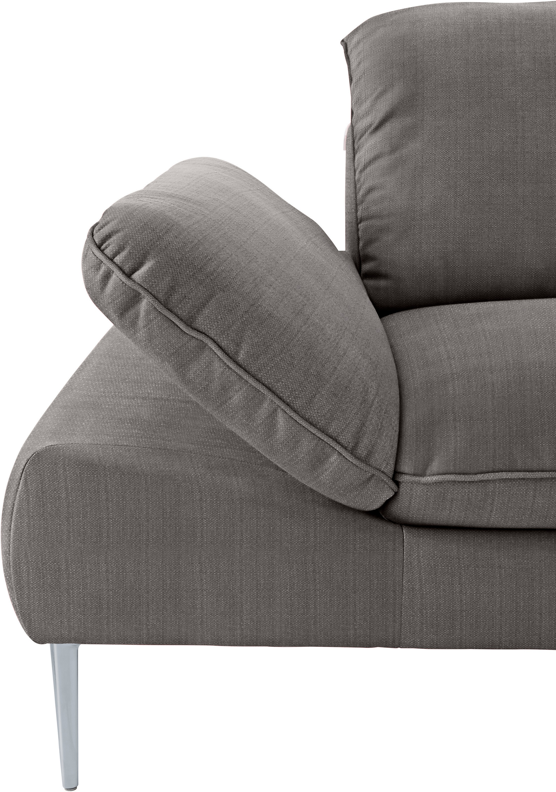 W.SCHILLIG Ecksofa »enjoy&MORE, Designsofa, elegant und bequem, L-Form«, mit Sitztiefenverstellung, Füße silber matt, Breite 310 cm