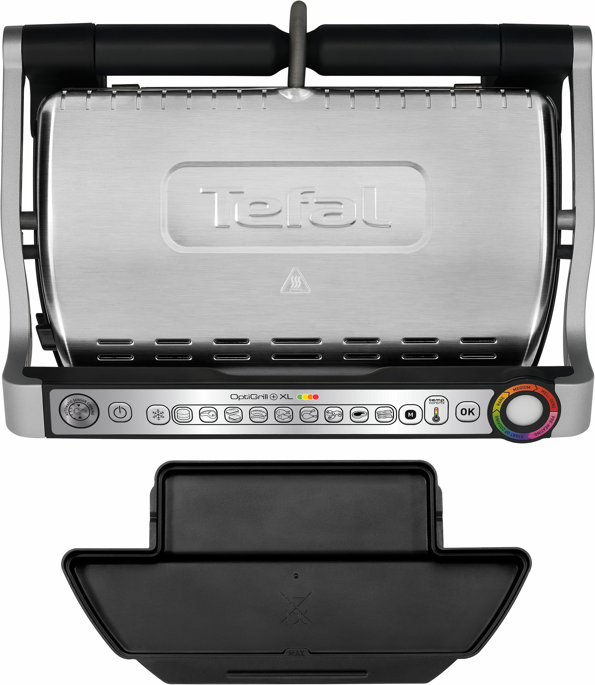 Tefal Kontaktgrill »GC722D OptiGrill+ XL«, 2180 W, XL-Grillfläche, automatische Anzeige des Garzustands