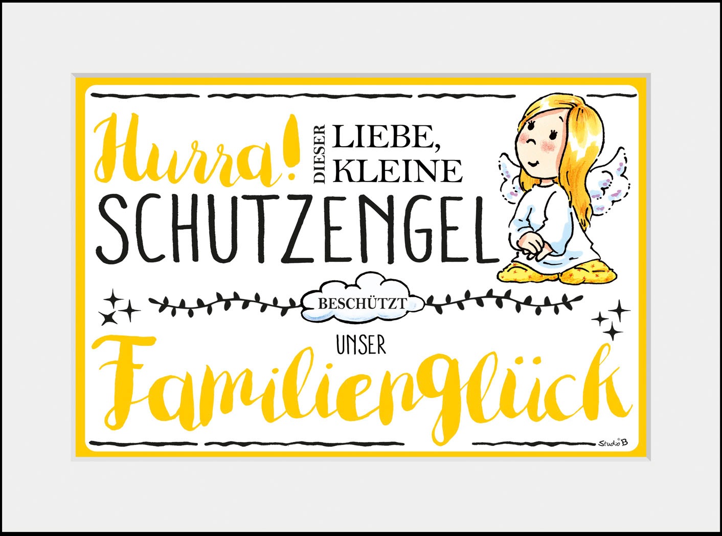 queence Bild »Schutzengel Familienglück«, Engel-Himmel-Stern-Sterne-Schrift günstig online kaufen