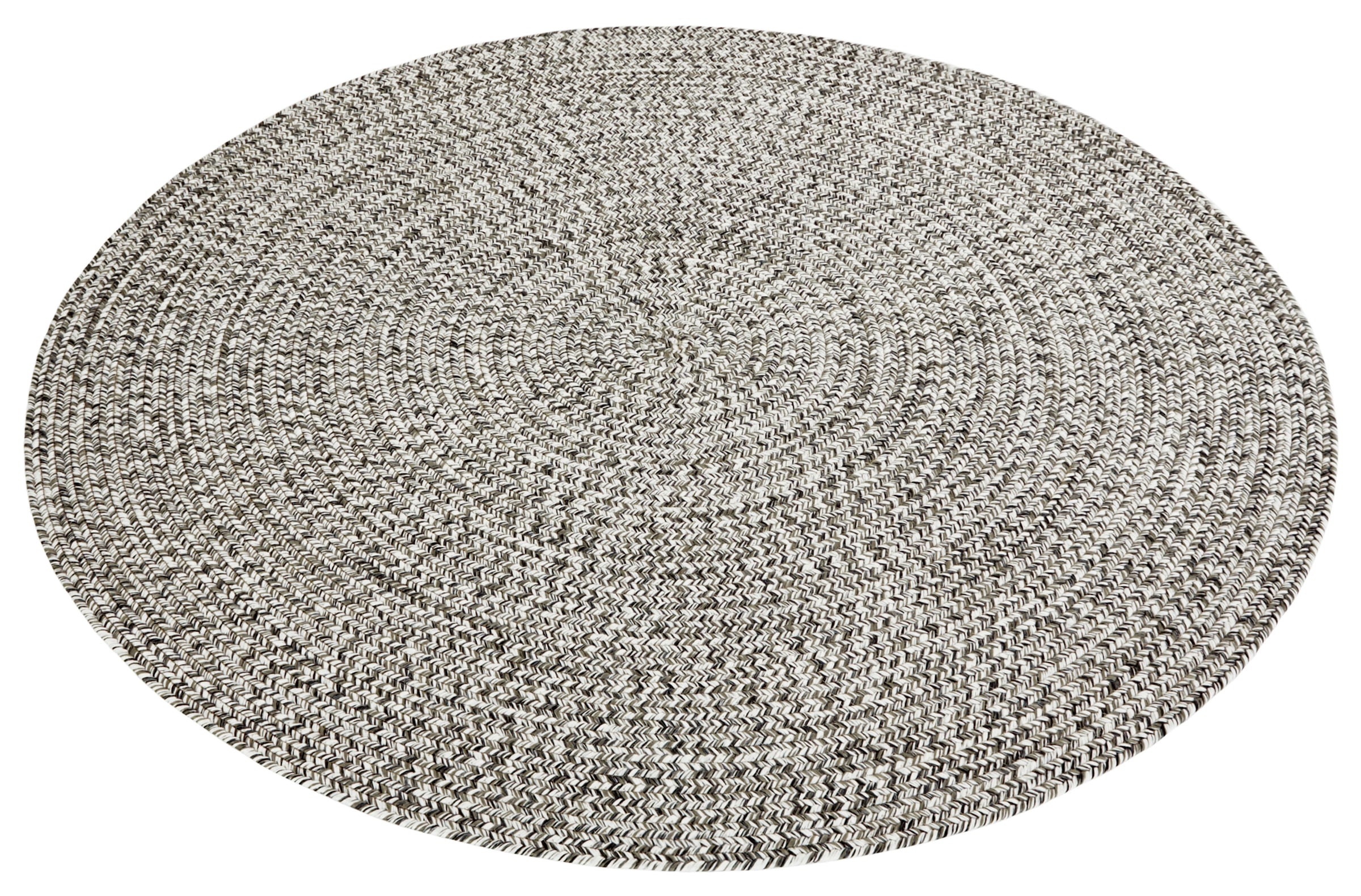 NORTHRUGS Teppich »Trenzado«, rund, 10 mm Höhe, In- & Outdoor, Handmade-Look, Gewebt, Wetterfest, Balkon, Wohnzimmer