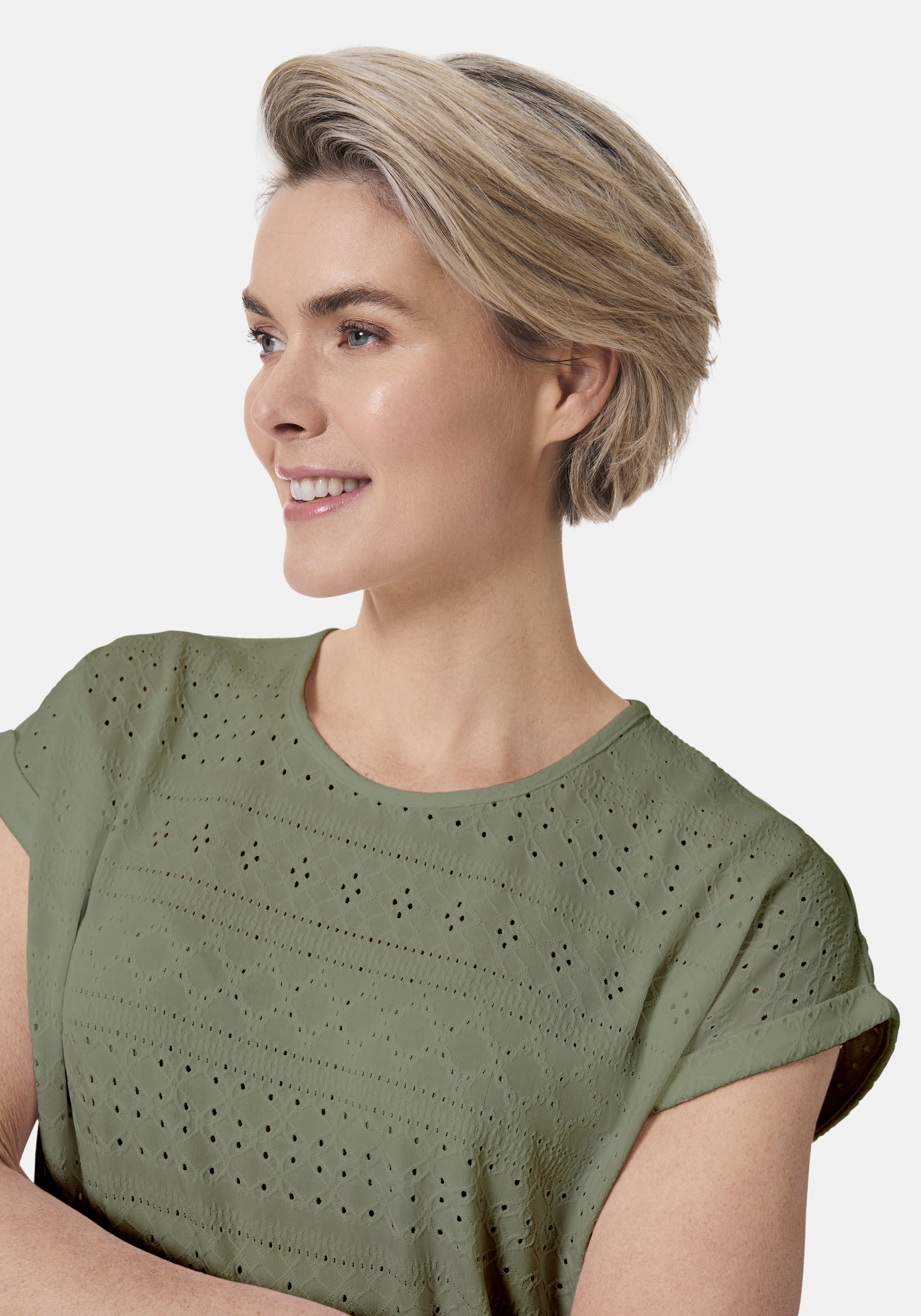 STOOKER WOMEN Kurzarmshirt »STCLEA T-Shirt« Regular Fit T-Shirt mit dezentem Ausbrenner für Damen