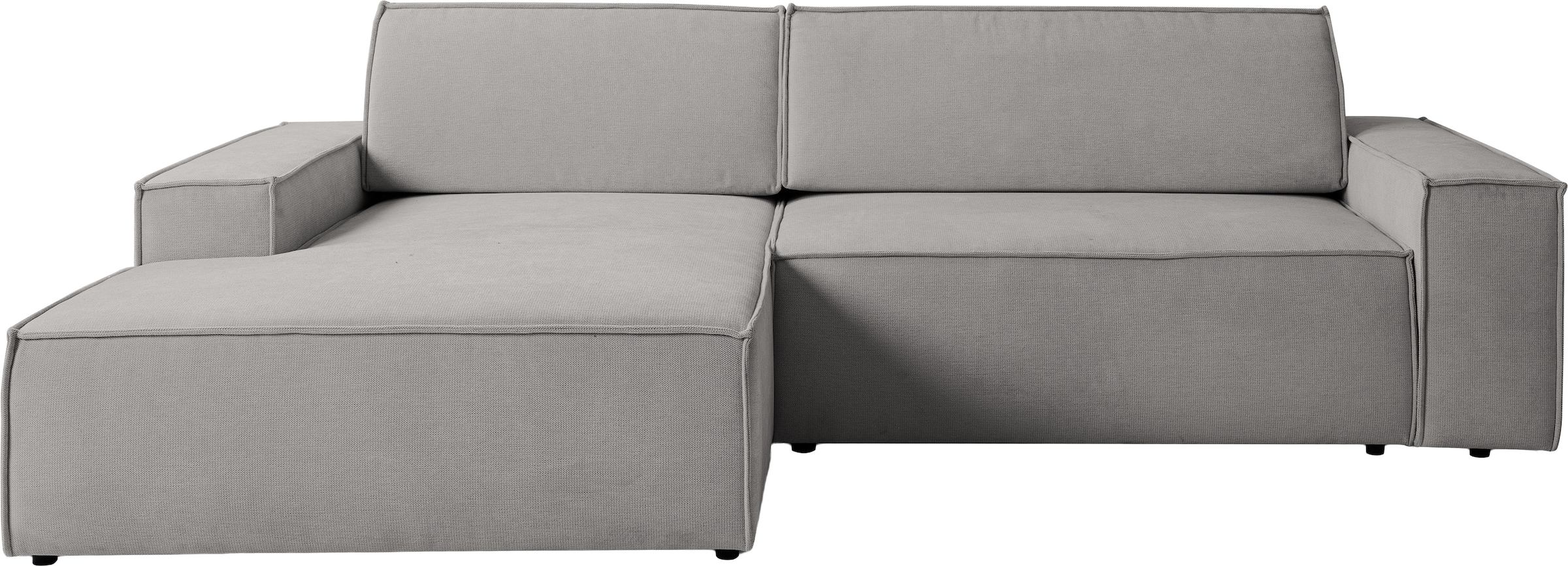 WERK2 Ecksofa »Treviso 267 x 165 cm mit Bett und Bettfunktion, bequem, viel Platz« Struktur HOLMS, L-Form, Schlaffunktion, Bettkasten