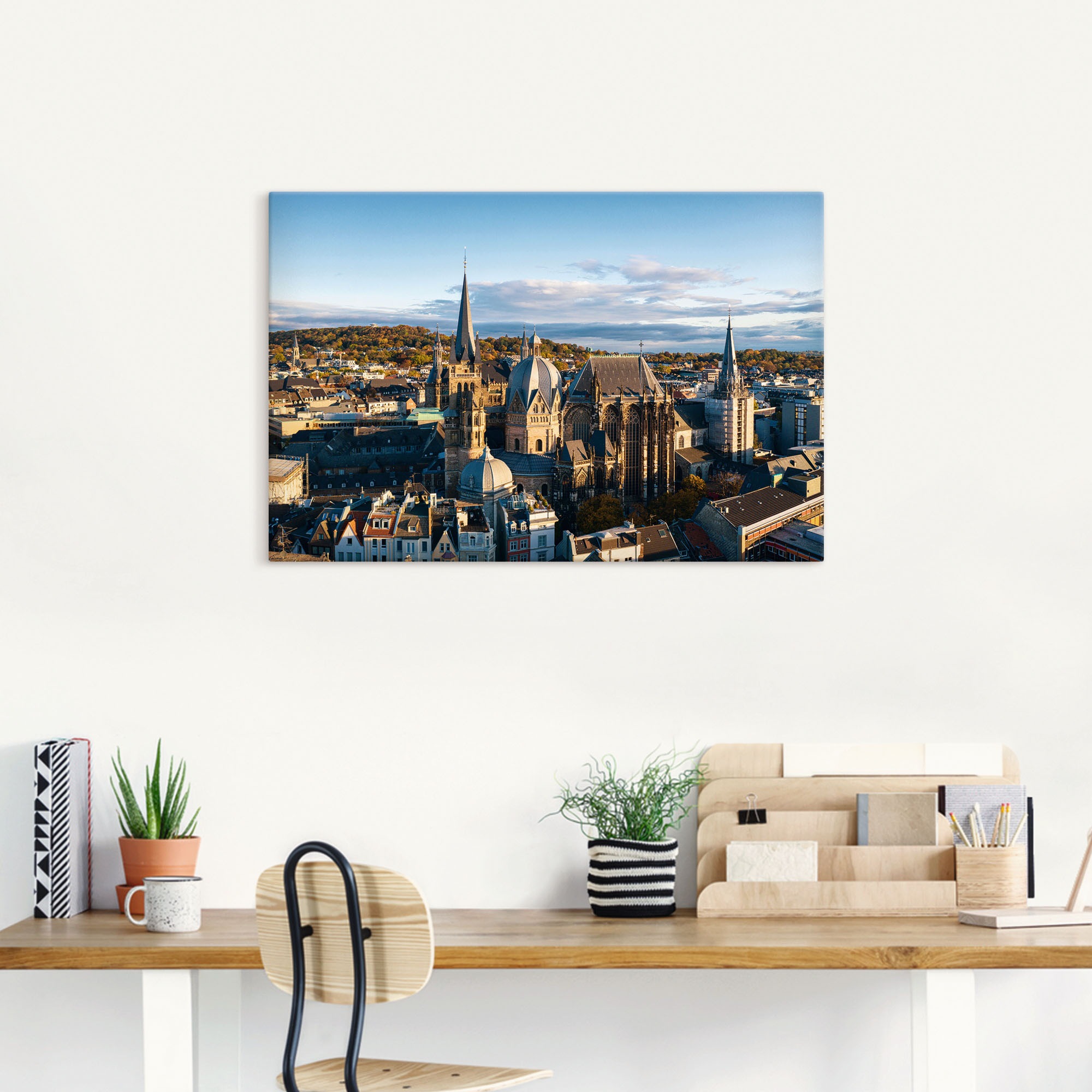 Artland Wandbild »Aachen Skyline«, Aachen, (1 St.), als Alubild, Leinwandbild, Wandaufkleber oder Poster in versch. Größen