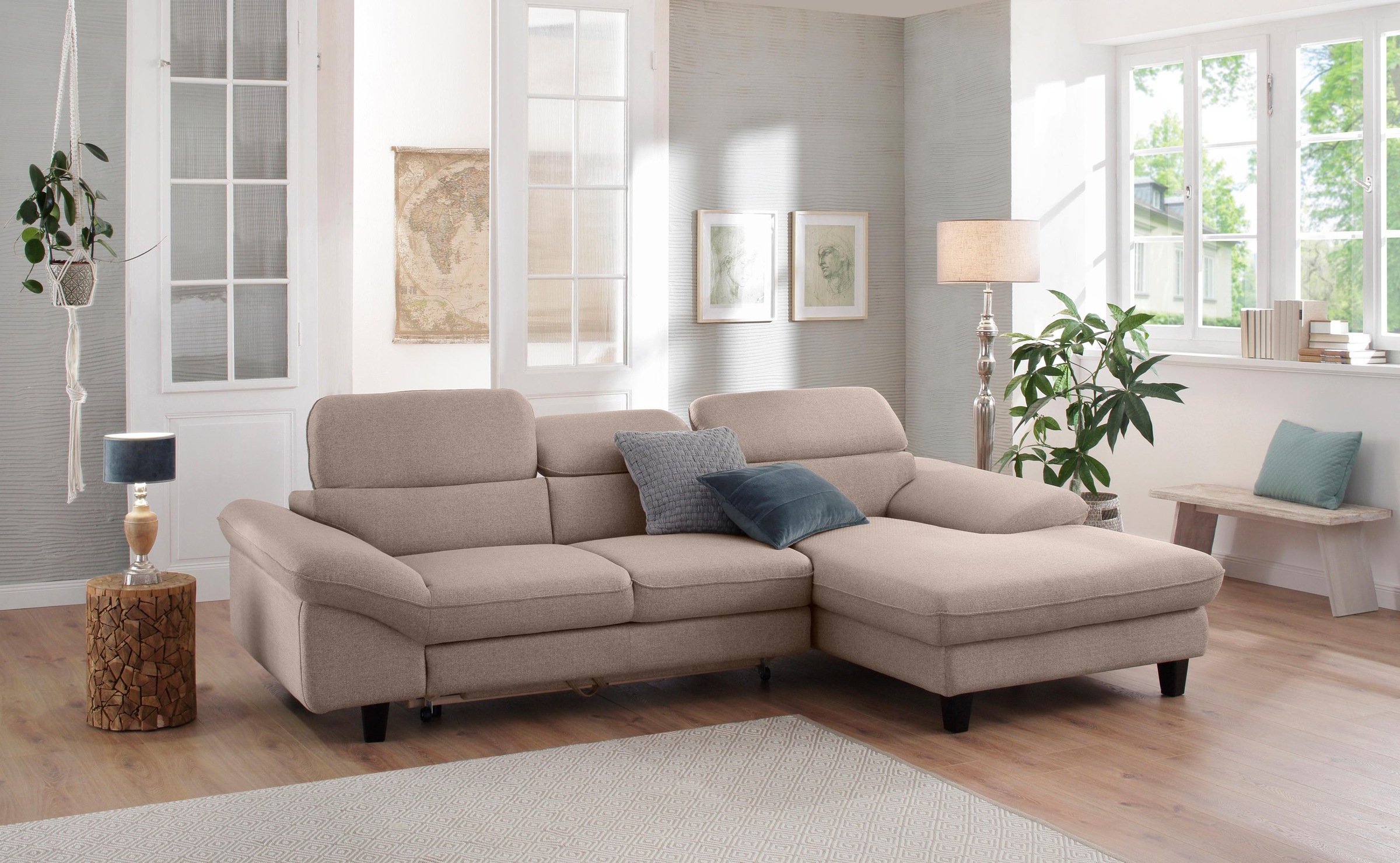 Home affaire Ecksofa "Pilot L-Form" mit Kopfteilverstellung, wahlweise mit günstig online kaufen