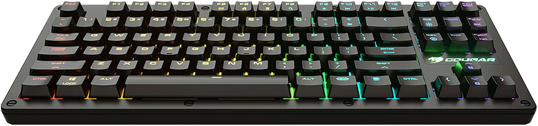 Cougar Gaming-Tastatur »Puri TKL RGB« (Funktionstasten | Multimedia-Tasten | Schutzhülle | USB-Anschluss)