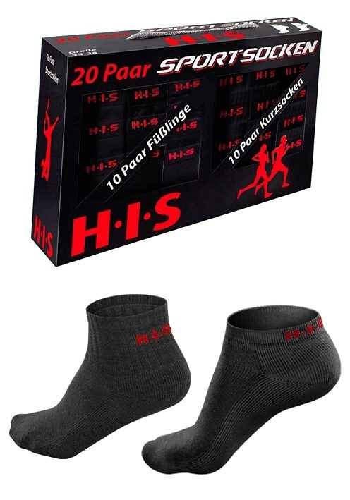 H.I.S Kurzsocken, (Set, 20 Paar), und Sneakersocken mit Frottee