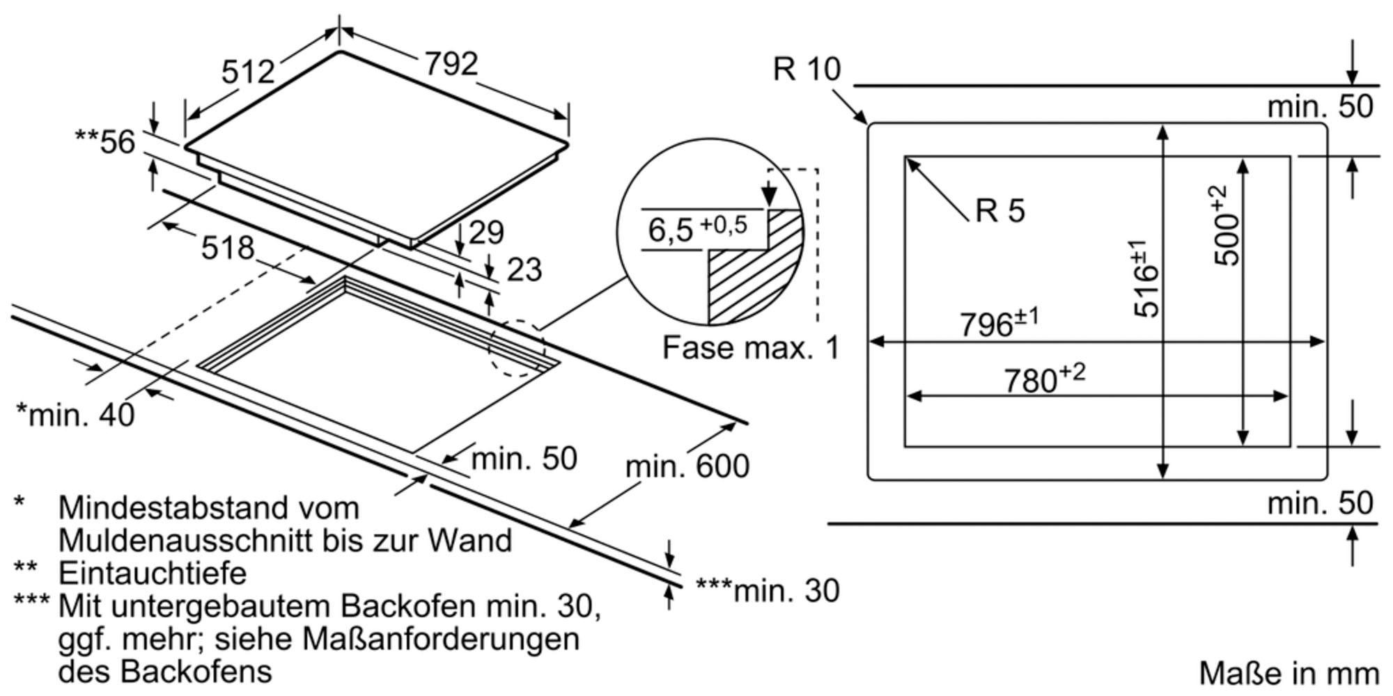 BOSCH Flex-Induktions-Kochfeld von SCHOTT CERAN® »PXY801DW4E«, mit DirectSelect Premium