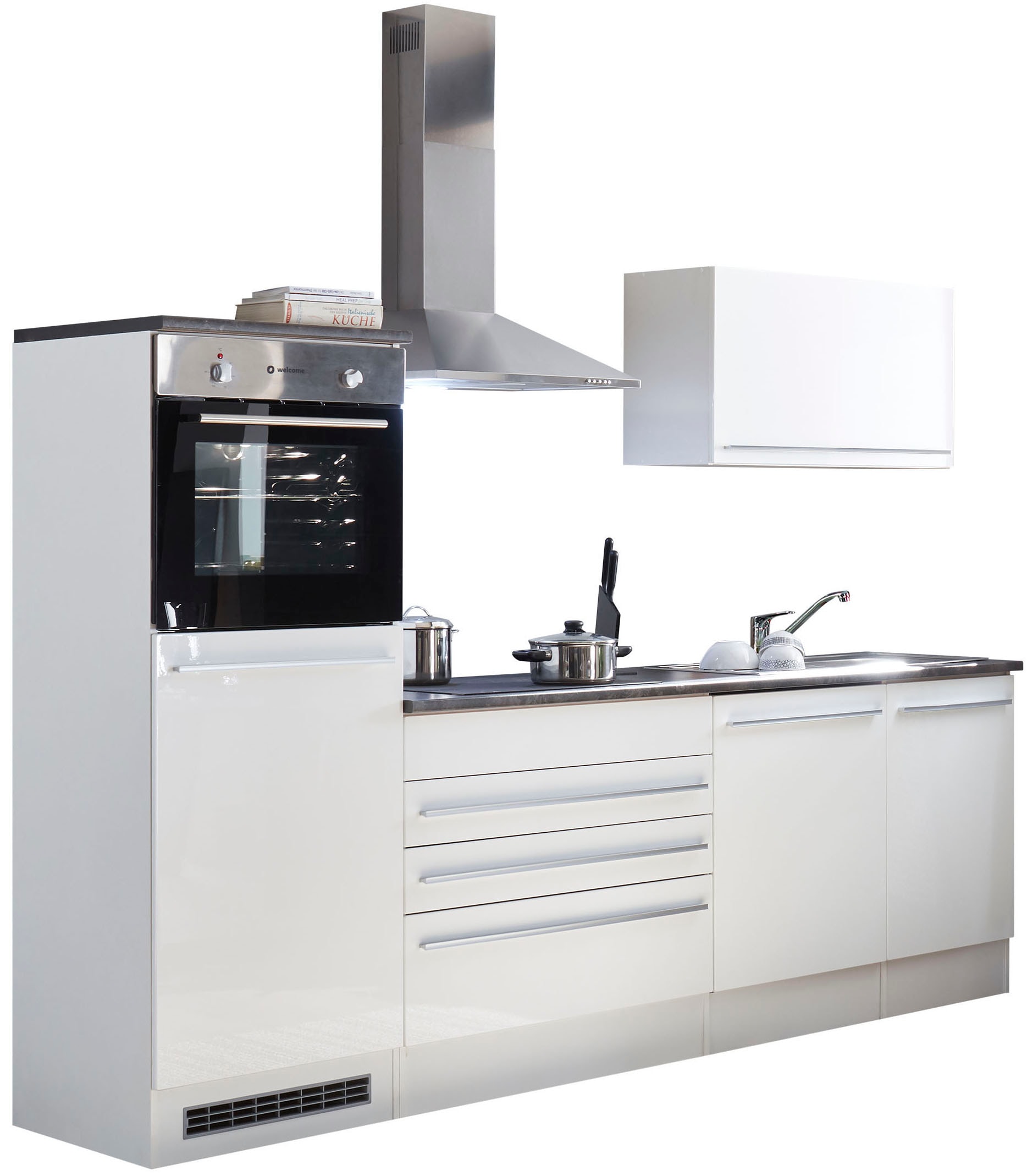BASIC by Balculina Küchenzeile »Jazz«, Breite 260 cm, wahlweise mit E-Geräten