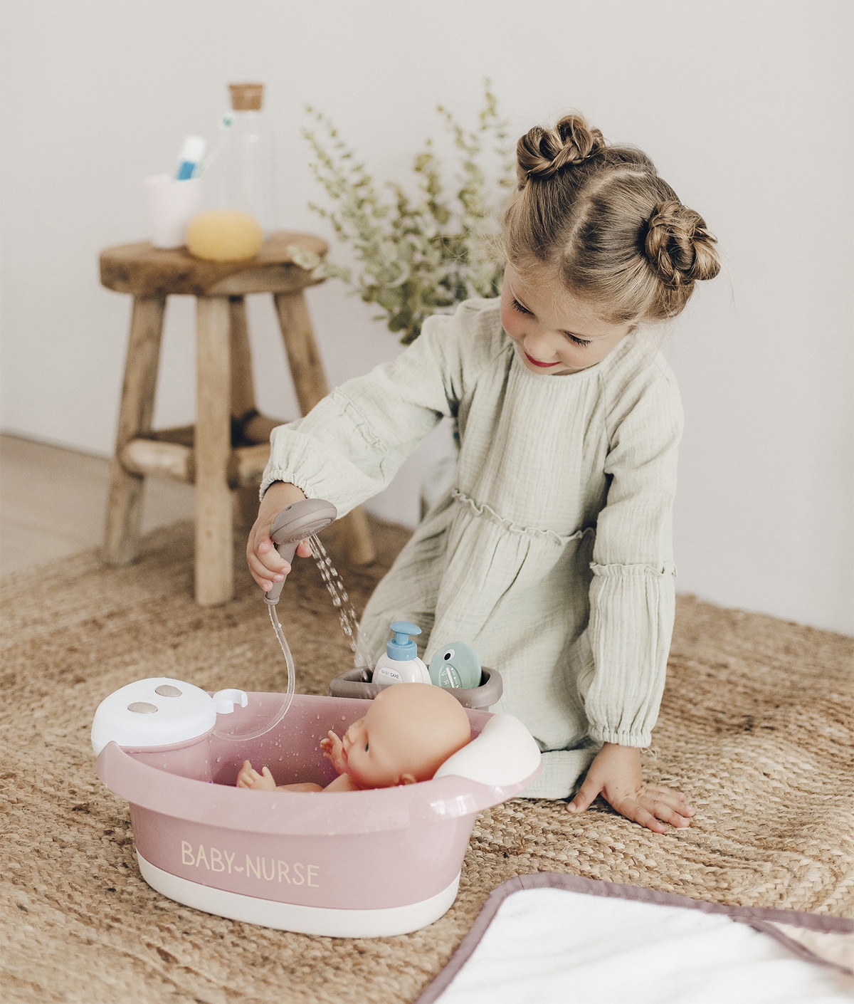 Smoby Puppen Badewanne »Baby Nurse, elektronische Puppen-Badewanne, rosa«, mit Lichteffekten