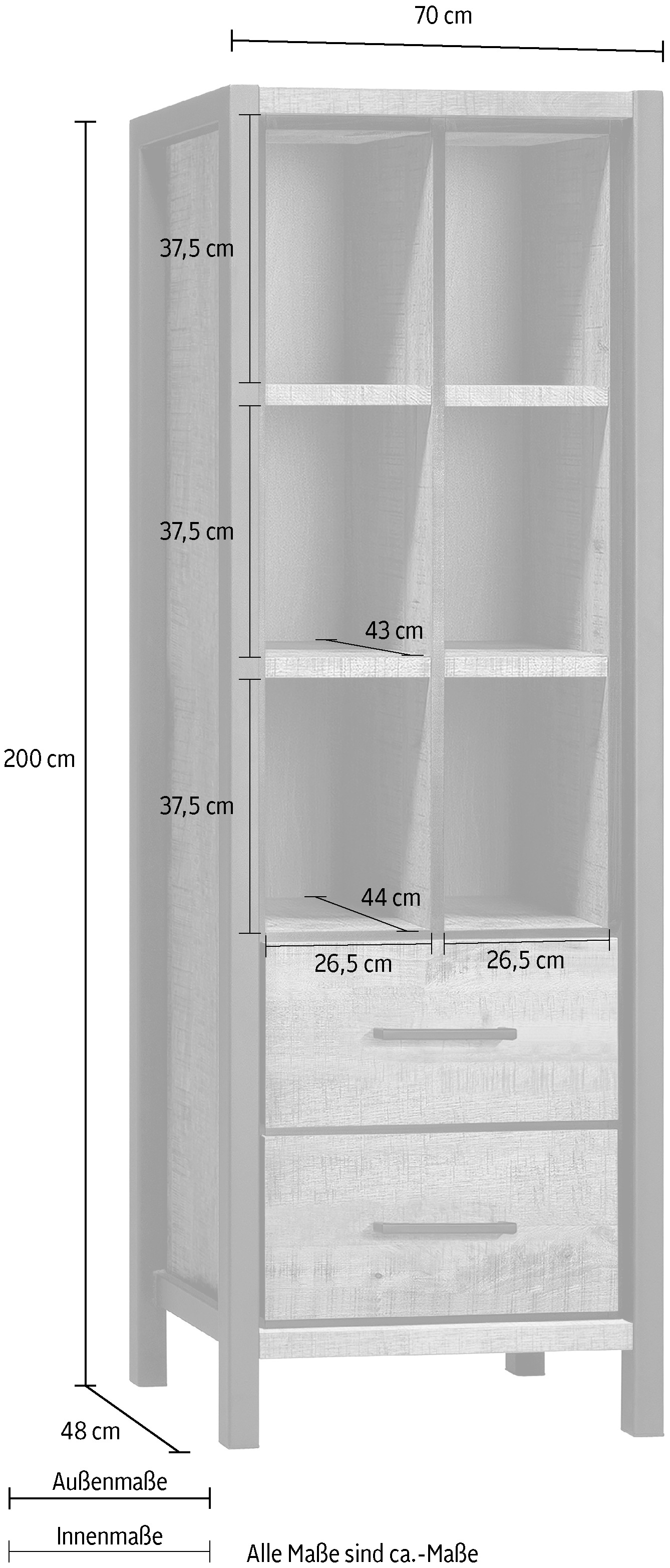 OMG Design Mehrzweckschrank »Ocean, Vitrine, Wohnzimmerschrank«, mit Soft-Close, in zwei Breiten