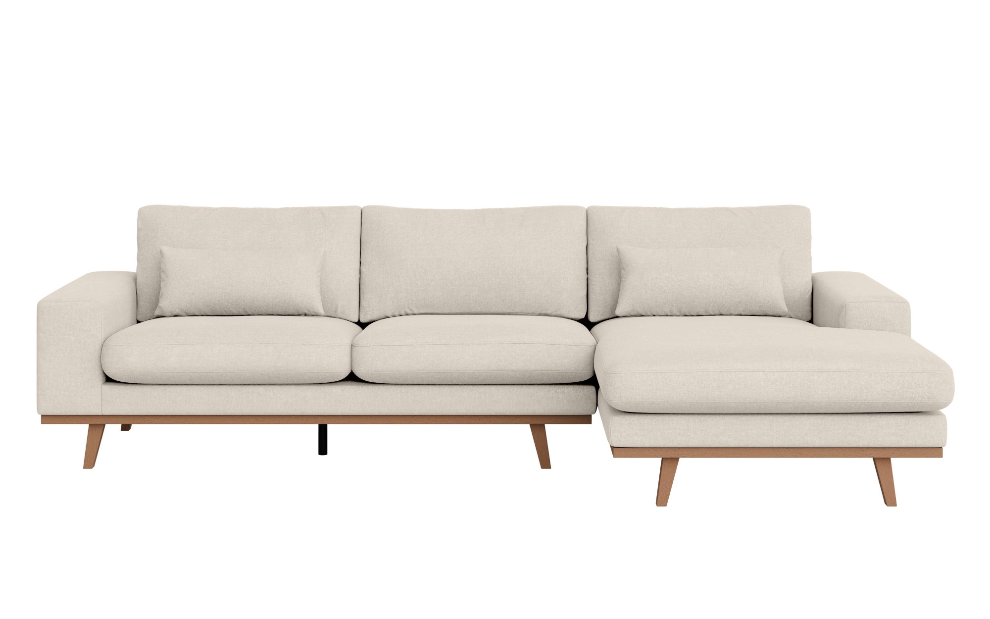 Home affaire Ecksofa "Torino B/T/H: 282/151/81 cm", L-Form, edler Holzrahme günstig online kaufen