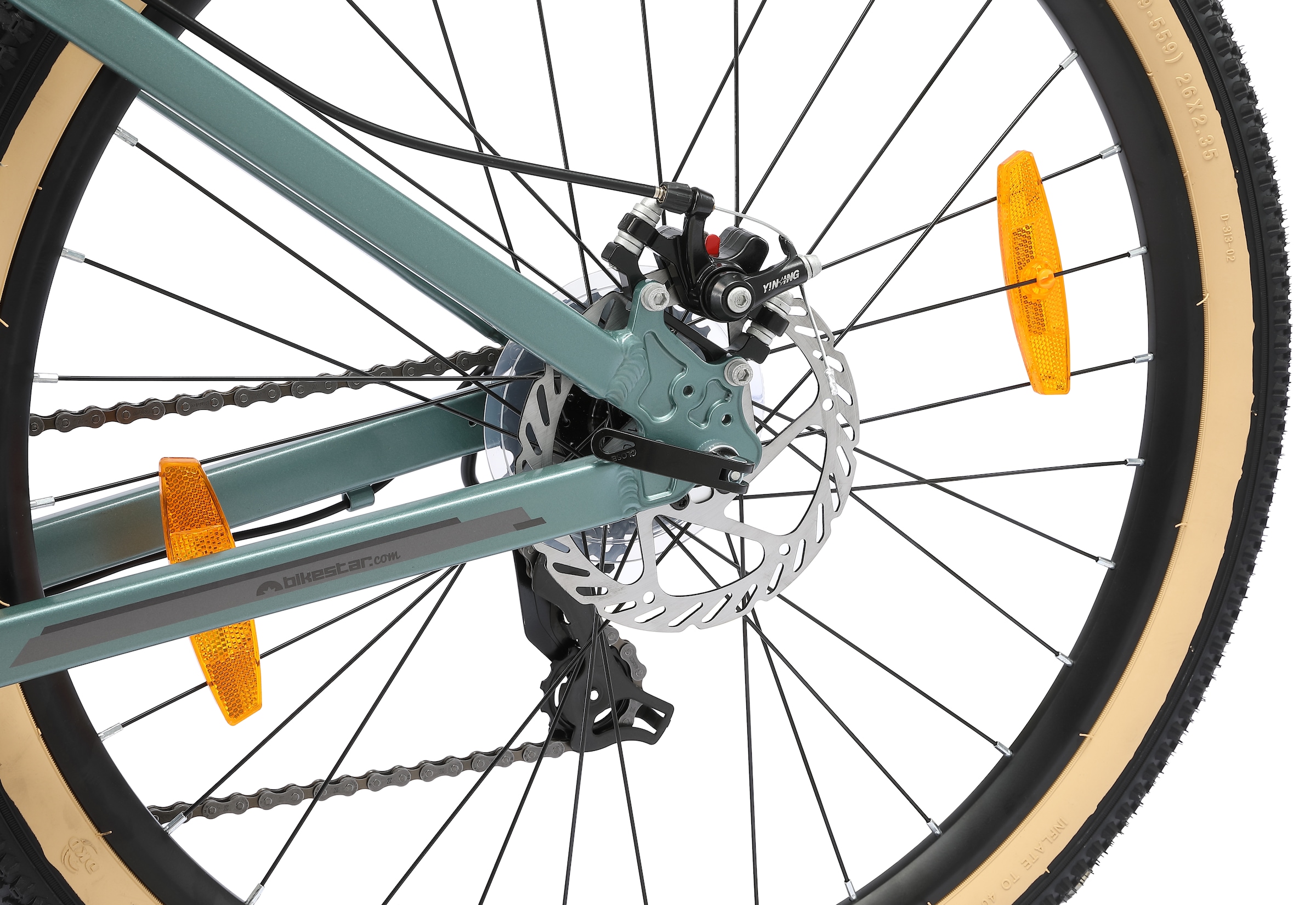 Bikestar Mountainbike 21 Gang Shimano RD-TY300 Schaltwerk Kettenschaltung für Damen und Herren, Kettenschaltung