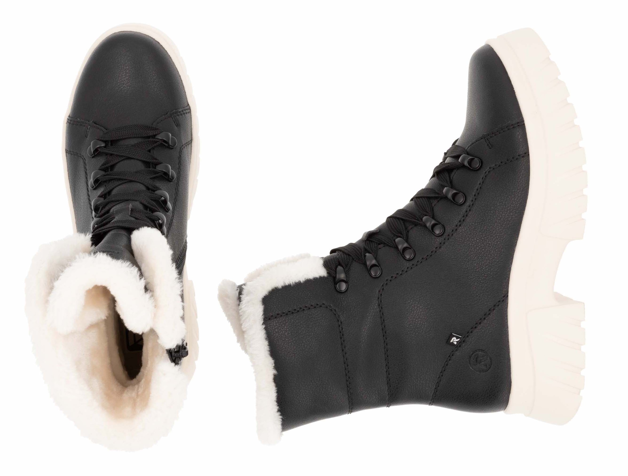 Rieker EVOLUTION Winterboots, Schnürboots, Plateaustiefelette, Profilsohle, Innenreißverschluss