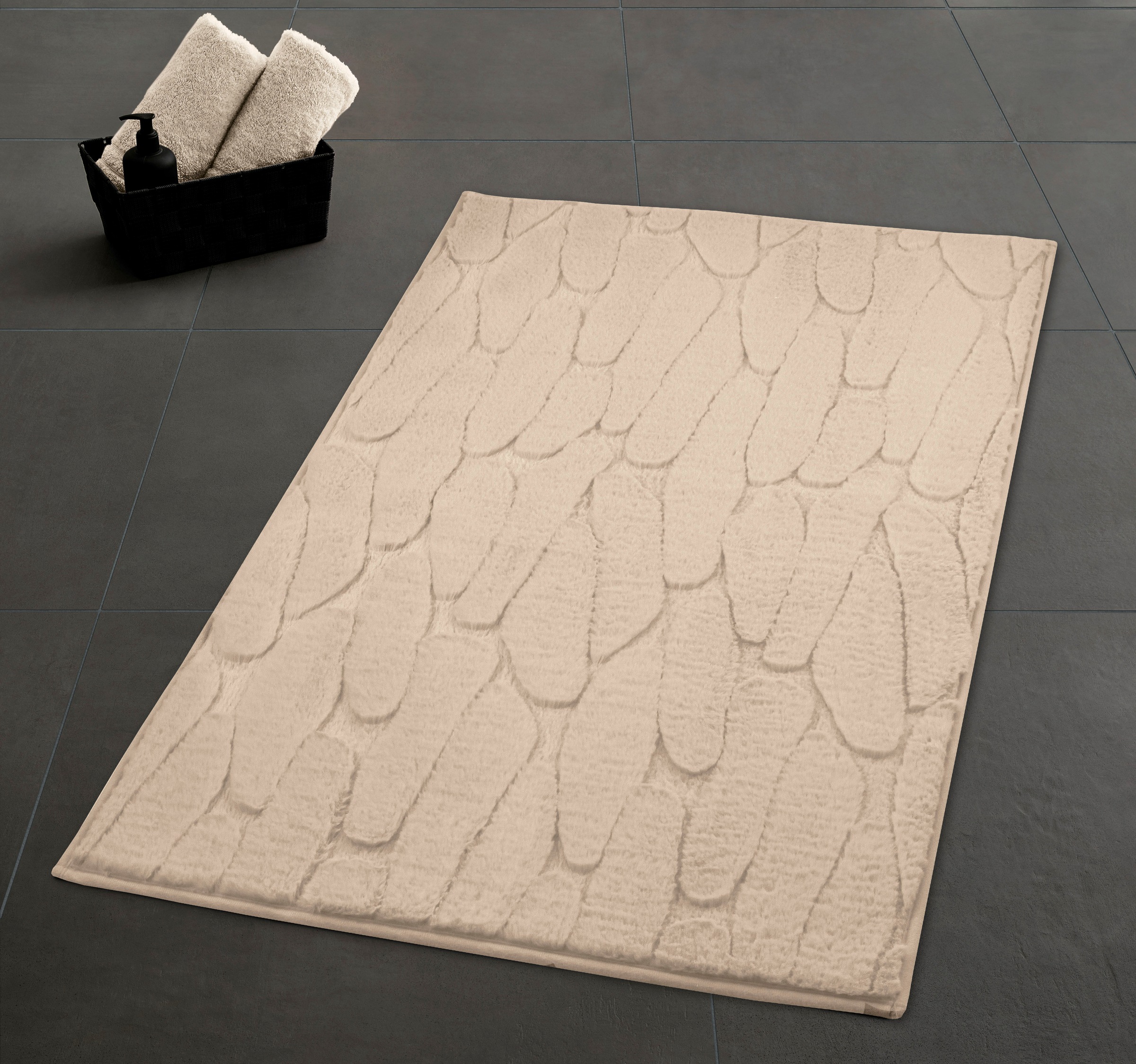 Kleine Wolke Badematte »»Tondo«« Höhe 5 mm rutschhemmend beschichtet fußbod günstig online kaufen