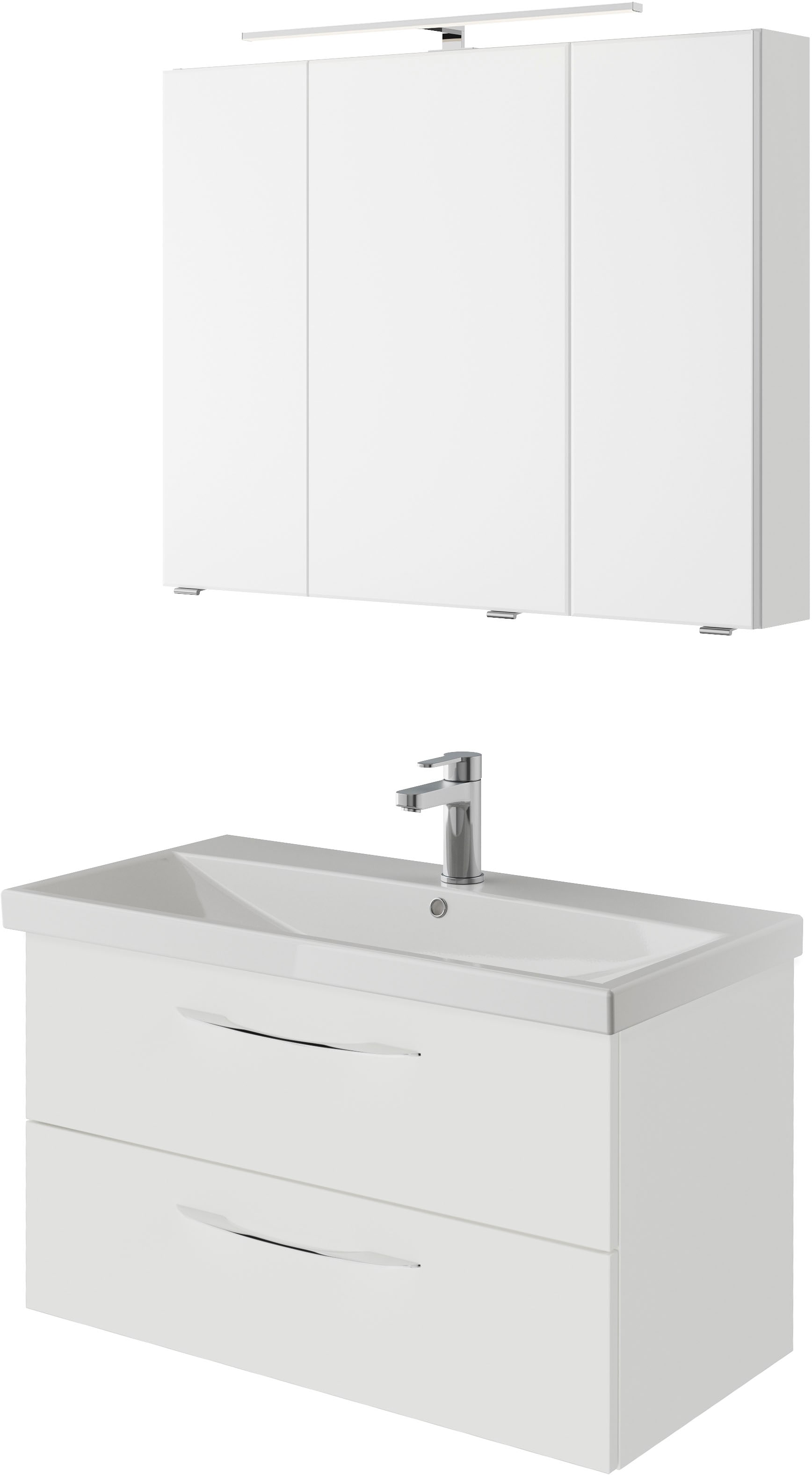 Saphir Badmöbel-Set »Serie 4035 2-teilig, Keramikwaschtisch mit LED-Spiegel günstig online kaufen