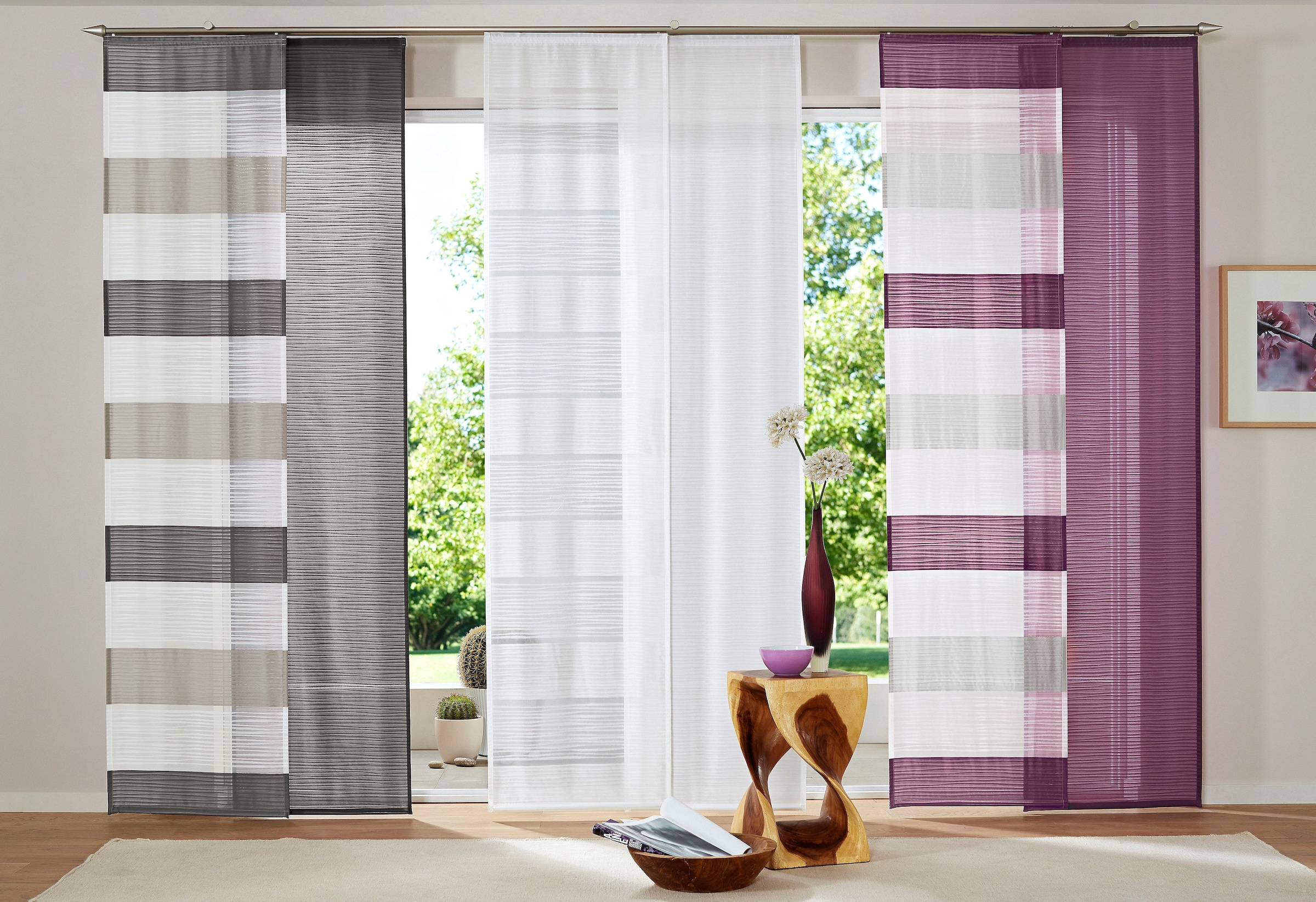 HOME WOHNIDEEN Schiebegardine »Sarnia«, (1 St.), inkl. Beschwerungsstange
