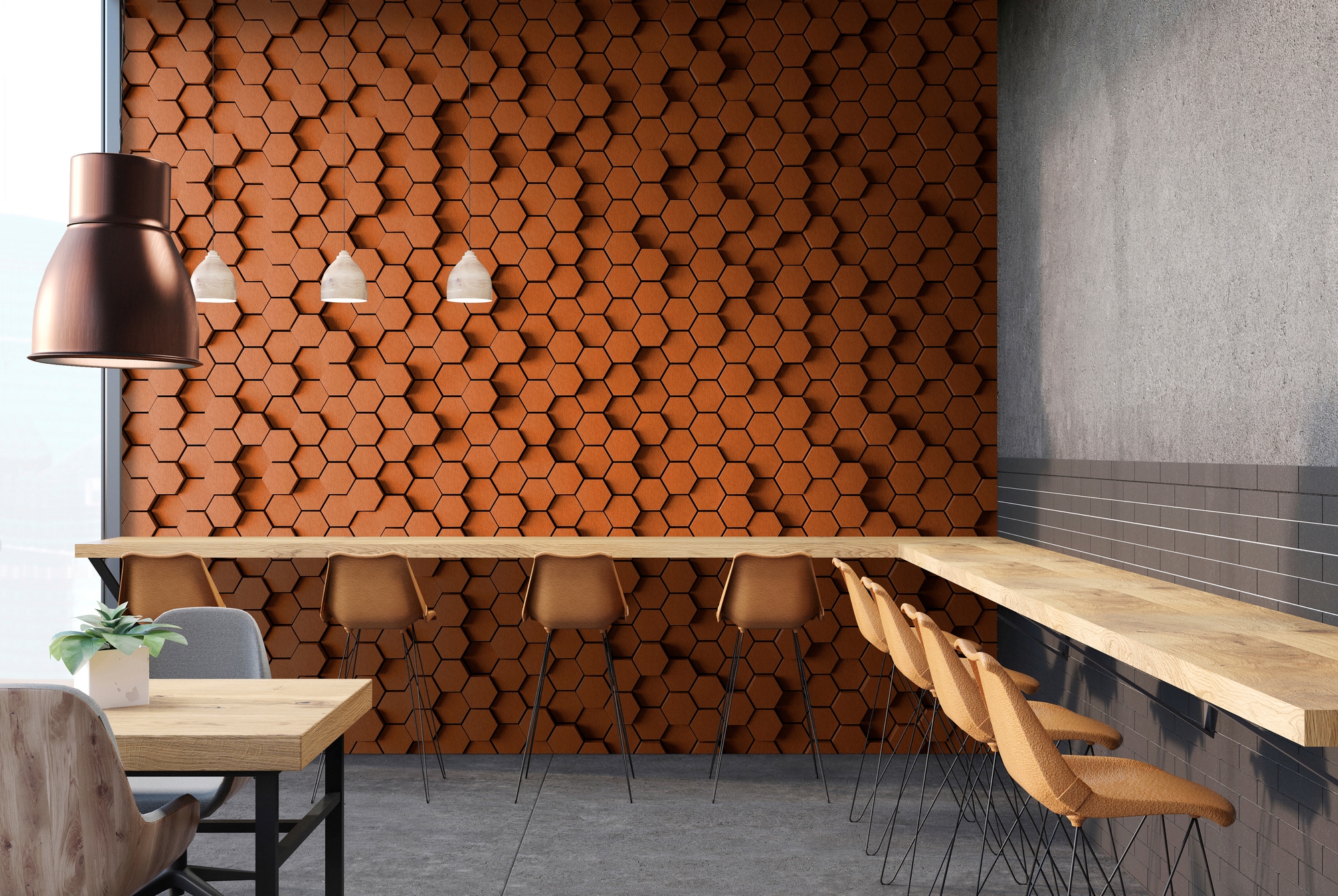 living walls Fototapete »Walls by Patel Honeycomb 2«, Vlies, Wand, Schräge
