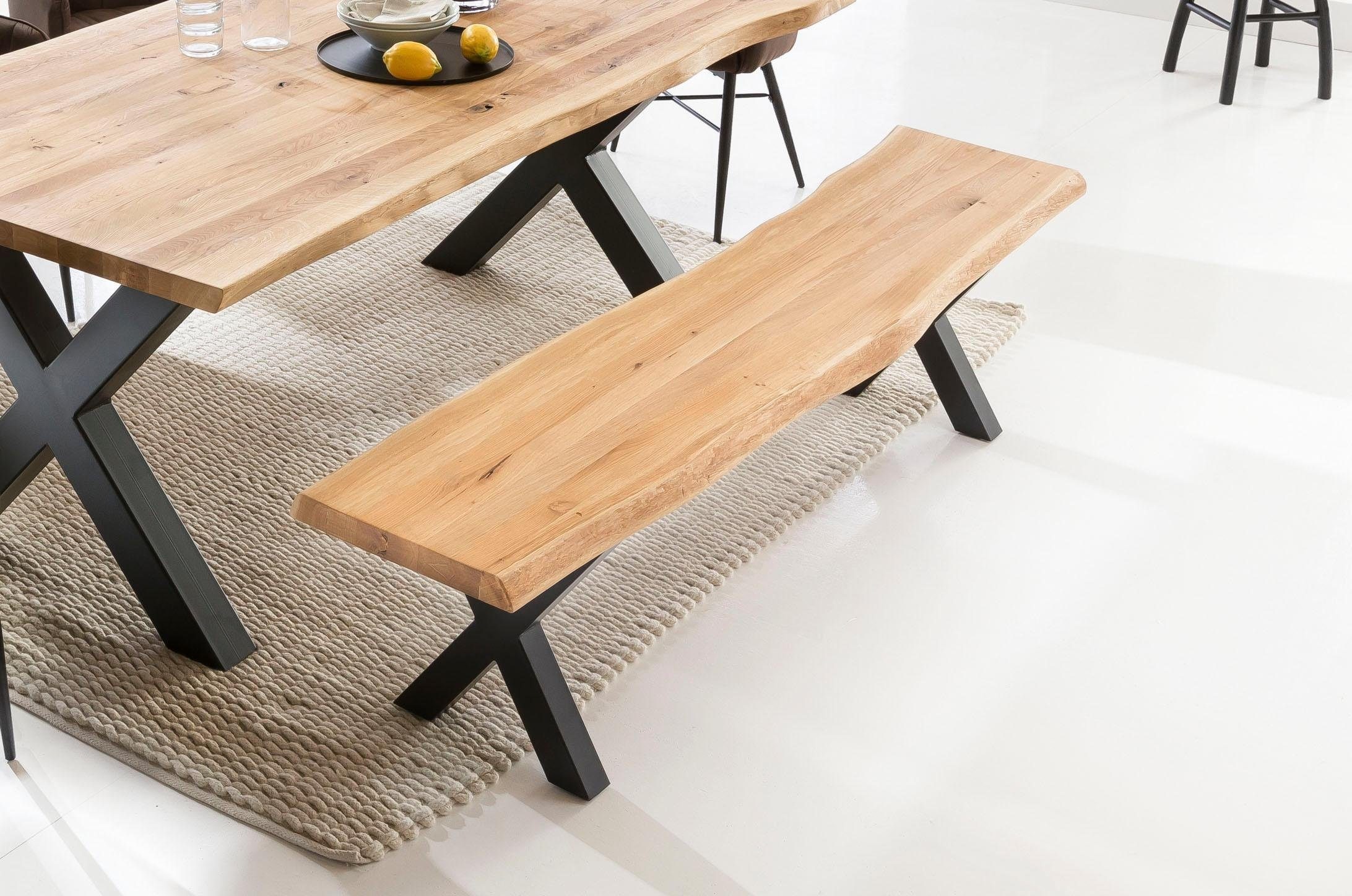 Home affaire Bank "Tristan" aus Massivholz Eiche günstig online kaufen