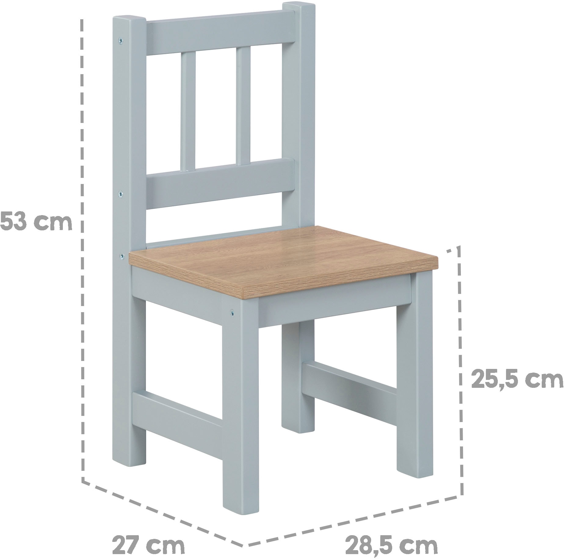 roba® Kindersitzgruppe »Woody, Holzdekor/taupe«, (3 tlg.)