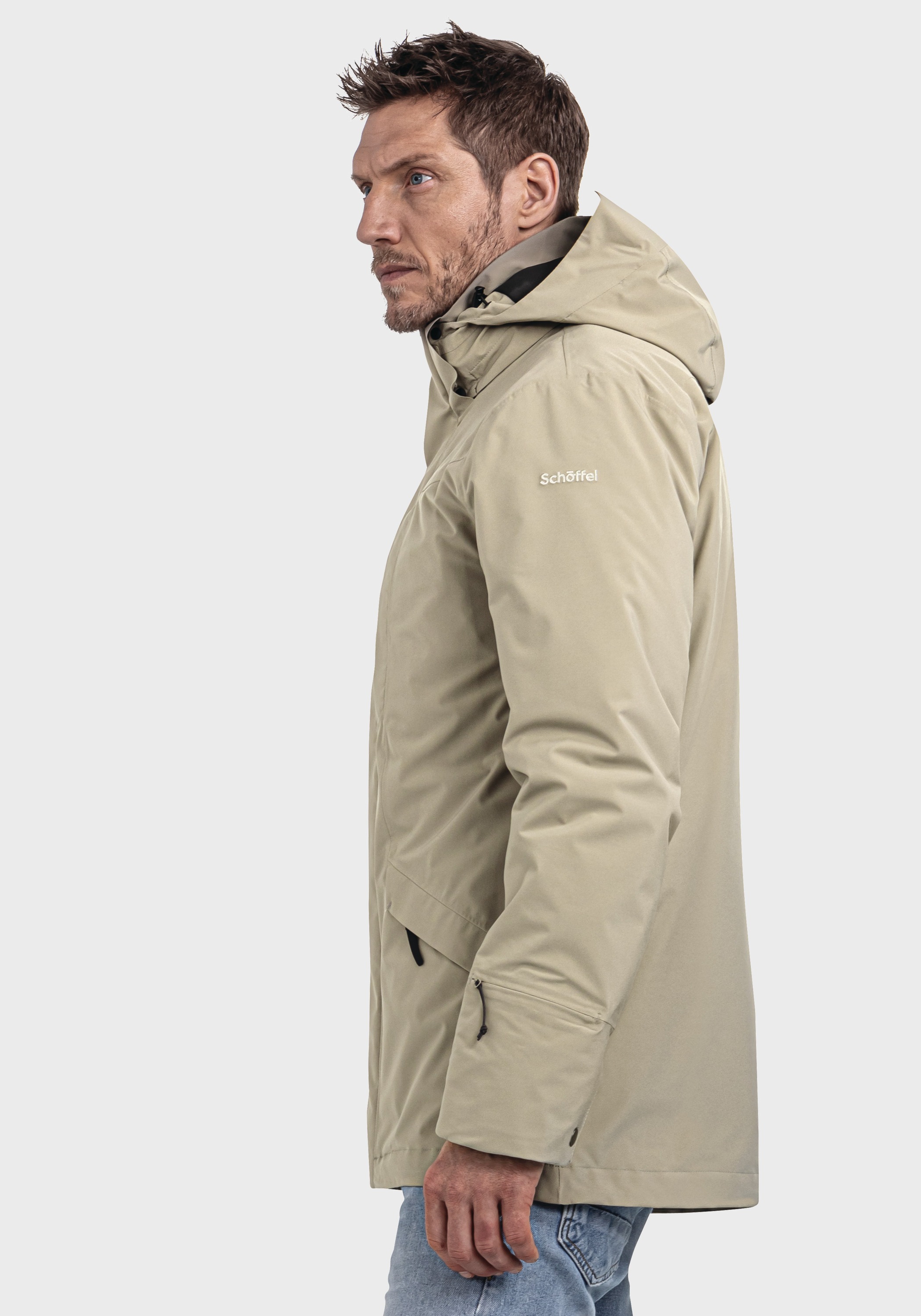 Schöffel Doppeljacke »Urban 3in1 Parka Style Borkol MNS«, mit Kapuze