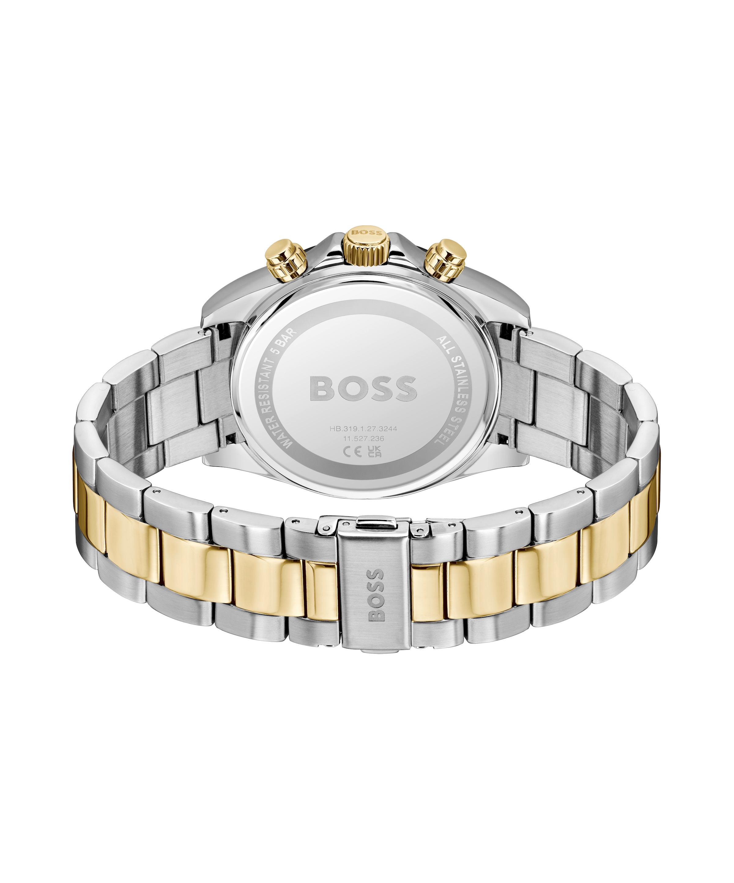BOSS Chronograph »HERO 2.0«, Quarzuhr, Armbanduhr, Herrenuhr, Edelstahlarmband, analog, Tag