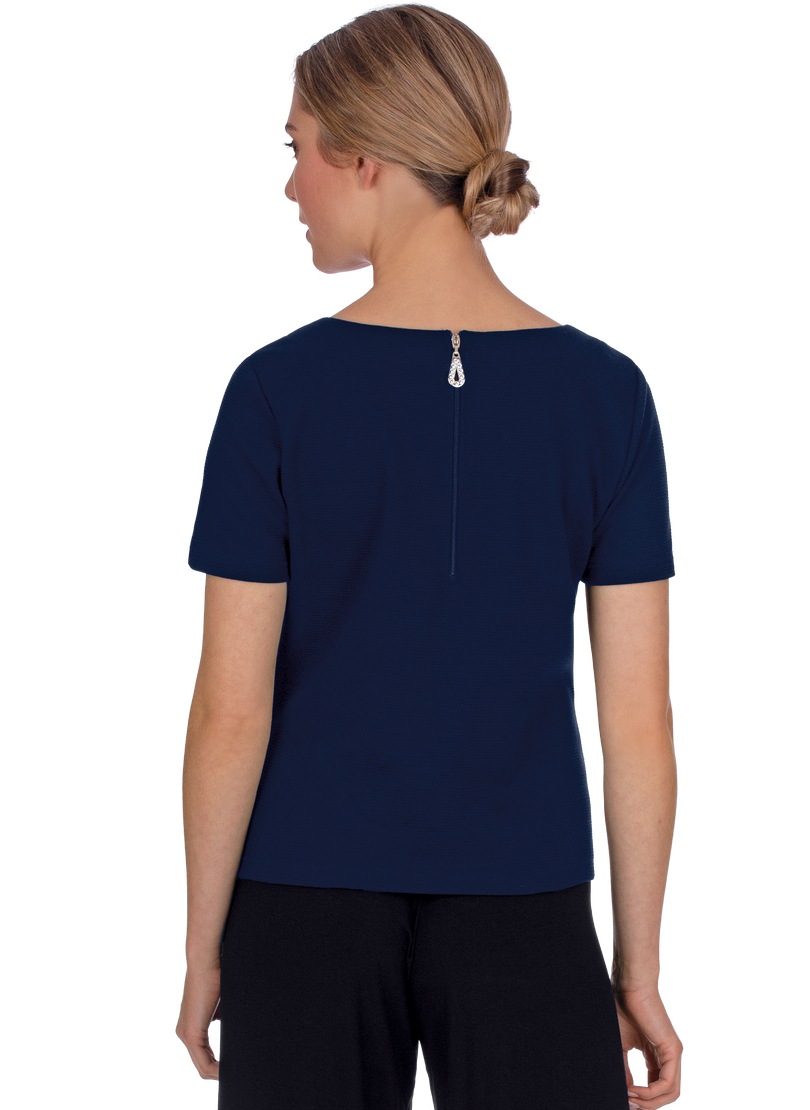 Trigema Sweatshirt »TRIGEMA Shirt mit kurzen Ärmeln mit Kristallsteinen«