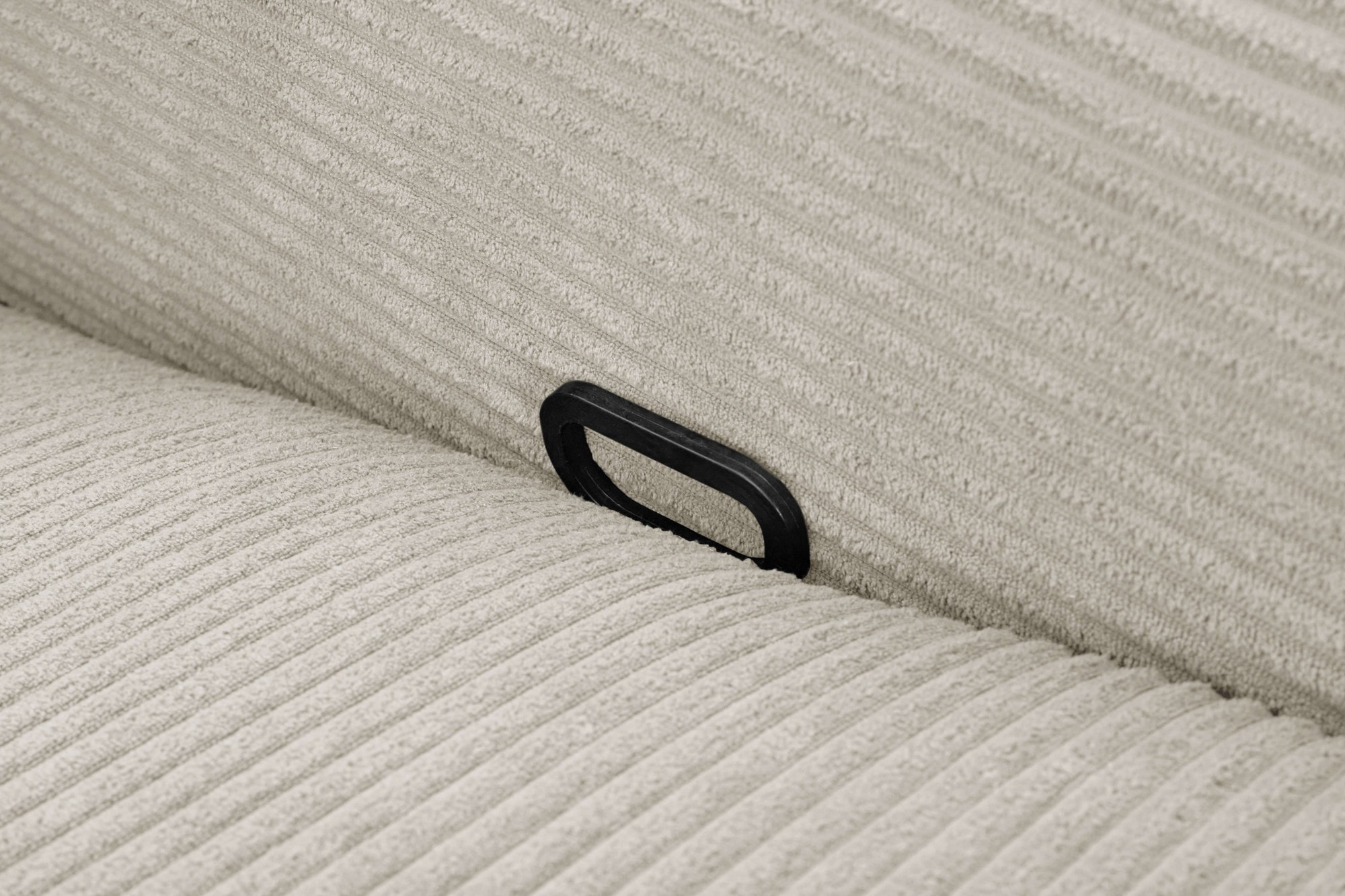 Home affaire Ecksofa »SKAANE in Cord, L-Form, 274 cm, manuelle u. elektrische Funktion,«, rundes Design, Kopfteilverstellung, Federkernpolsterung