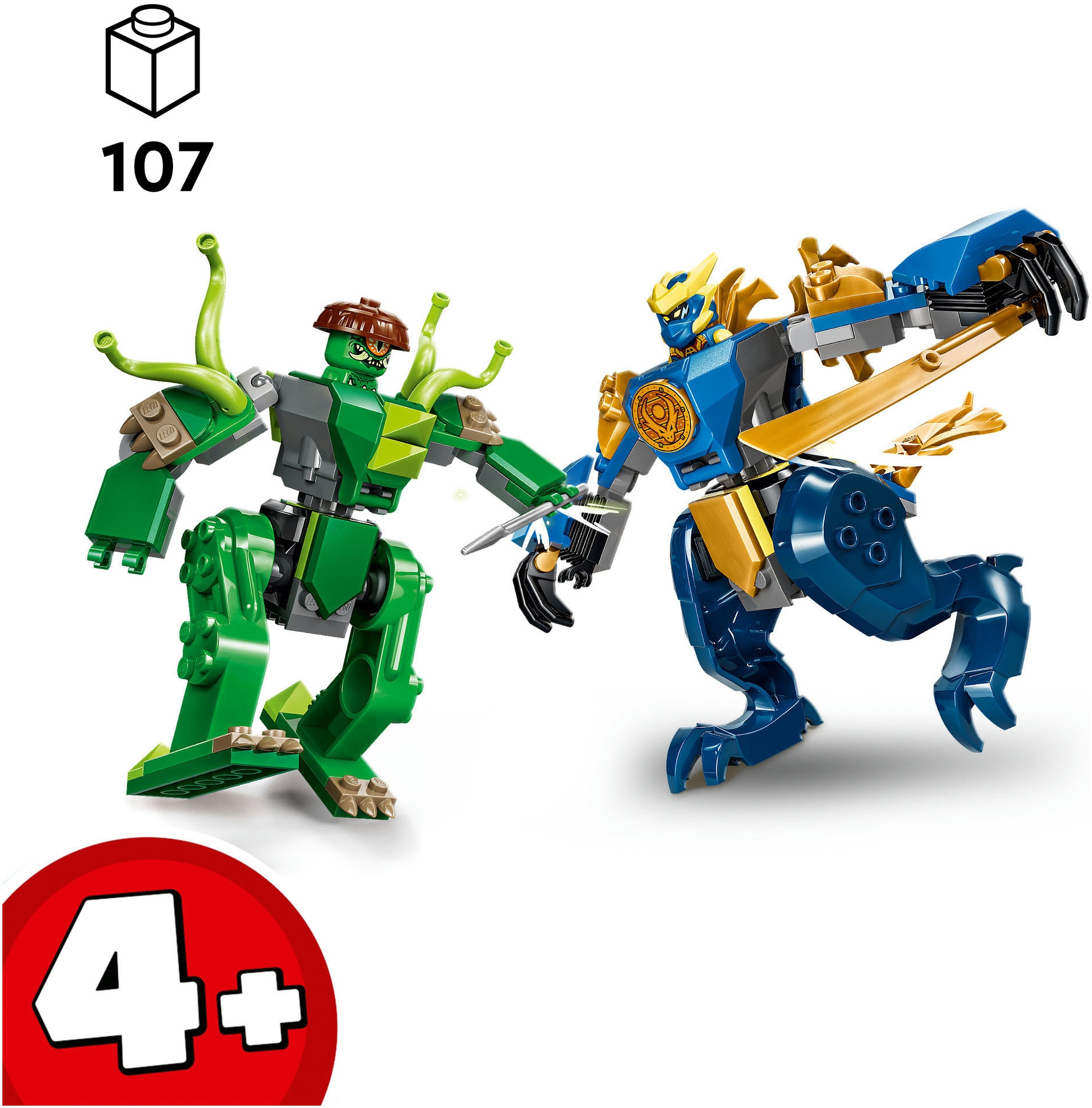 LEGO® Konstruktionsspielsteine »Duell mit Jays Drachen-Mech (71853), LEGO Ninjago«