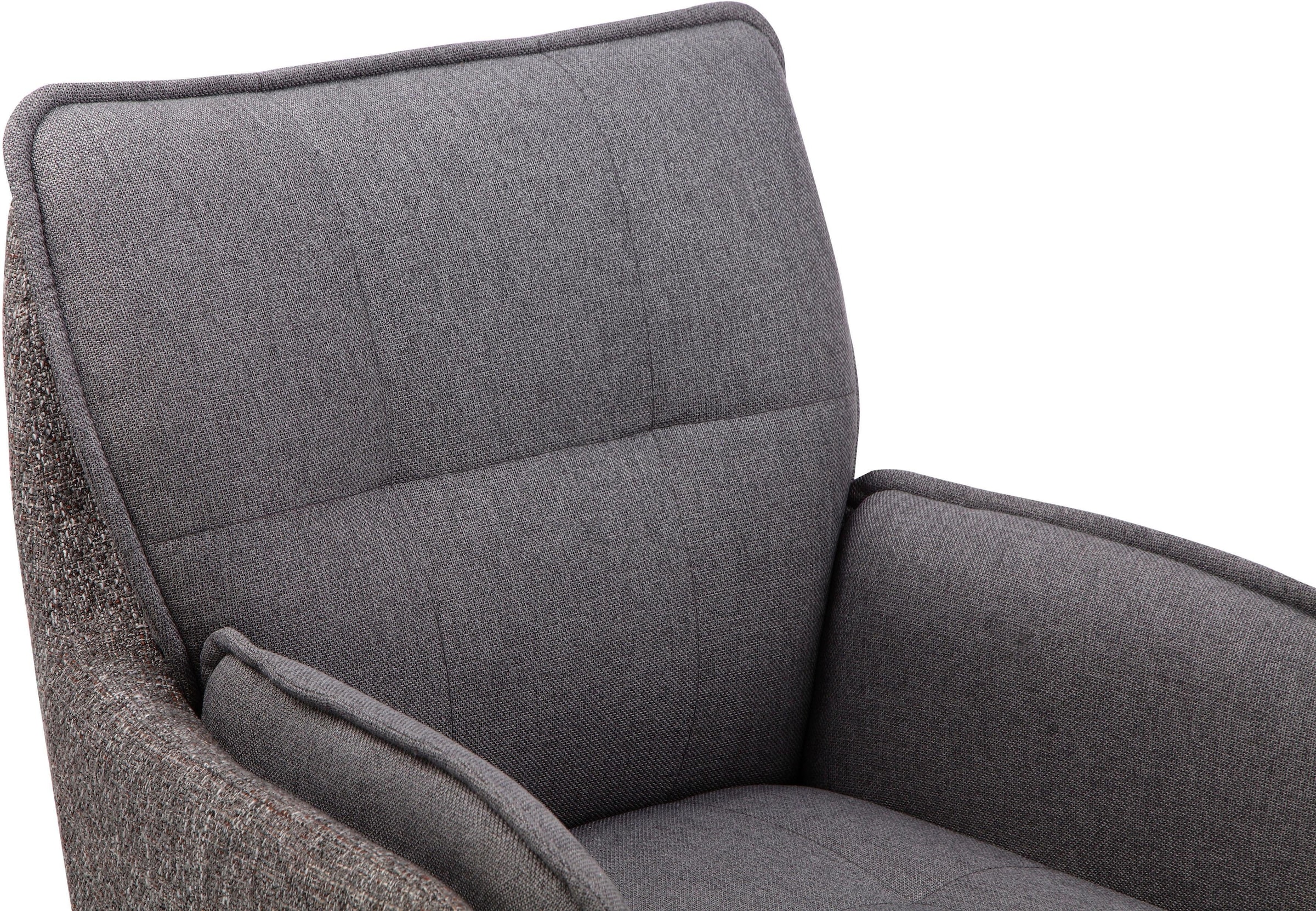 Places of Style Esszimmerstuhl »Durham«, (Set), Struktur (100% Polyester), 2er-Set in modernem Design, Sitz und Rücken gepolstert