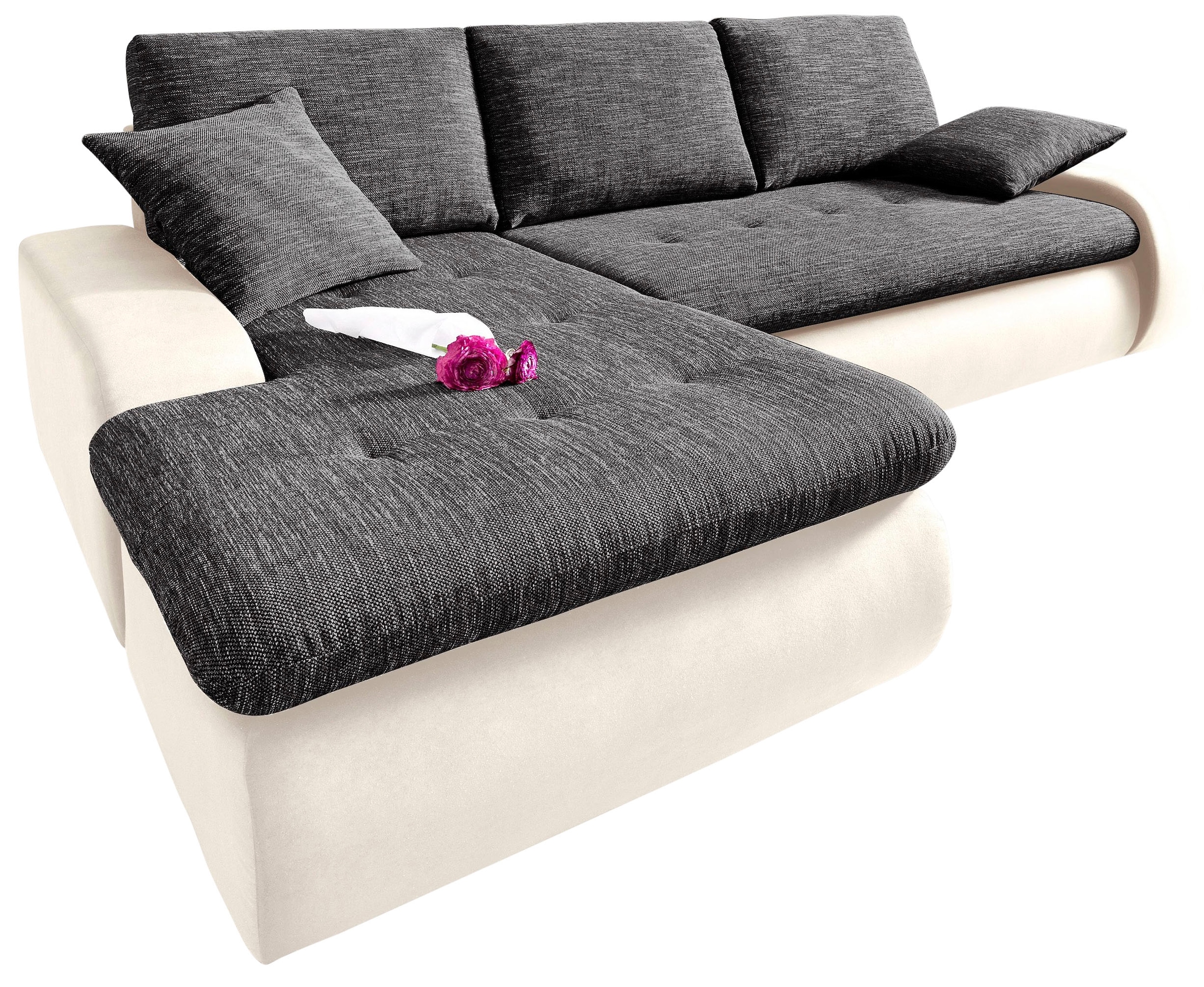 TRENDMANUFAKTUR Ecksofa »Indie, modern und bequem, Materialmix, OTTOs Choic günstig online kaufen