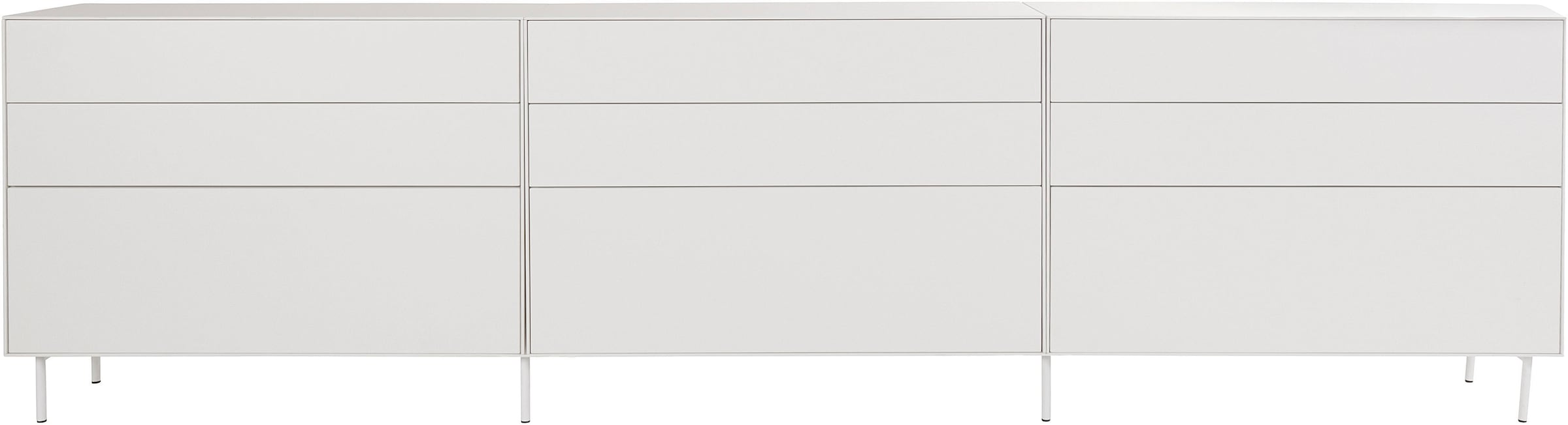 LeGer Home by Lena Gercke Sideboard »Essentials«, (3 St.), Breite: 335cm, MDF lackiert, Push-to-open-Funktion