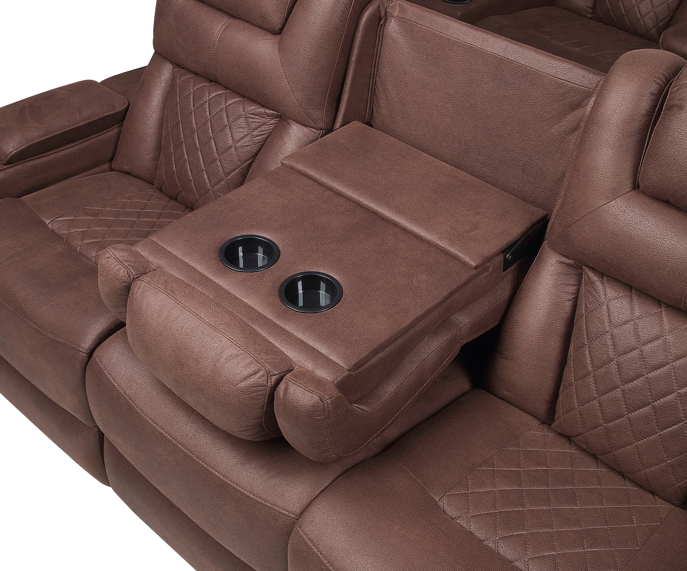 ATLANTIC home collection 3-Sitzer »Faris« Zwei Relaxfunktionen, klappbare Konsole mit Getränkehalter