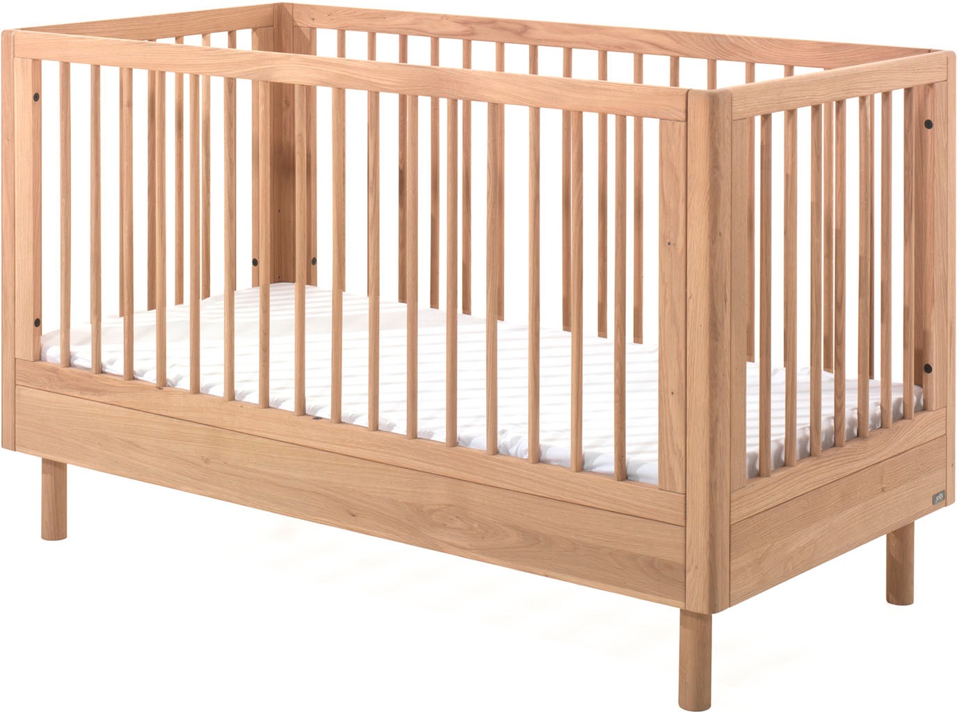 Home affaire Babybett »hochwertig, stabil gebaut, Made in Europe, Oberfläche geölt lt. EN71-3«, 70/140 cm, mit Schlupfsprossen und Lattenrost, höhenverstellbar