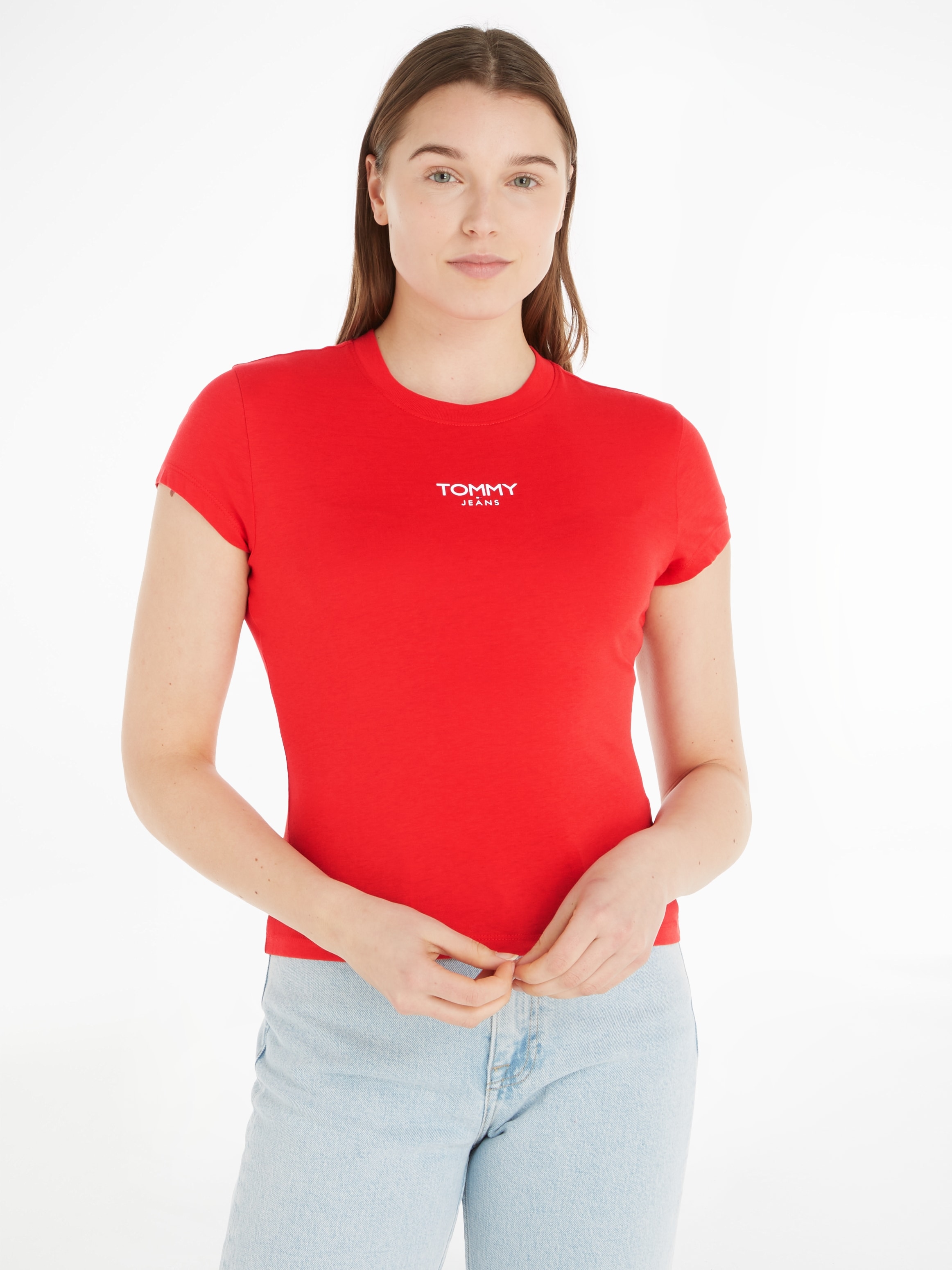 Tommy Jeans T-Shirt »TJW BBY ESSENTIAL LOGO 1 SS«, mit Tommy Jeans Logo  bestellen