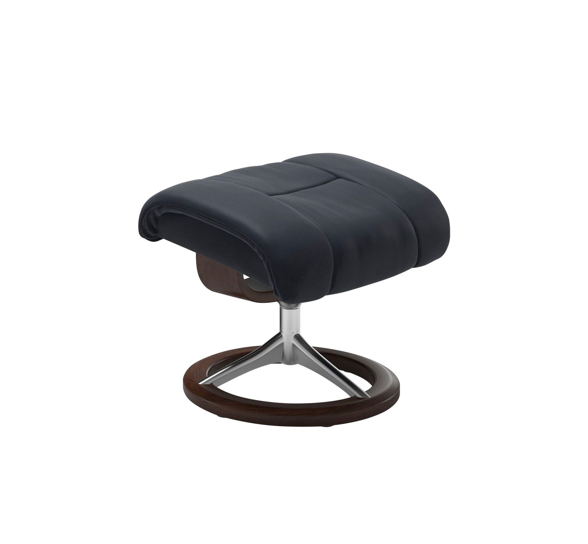 Stressless® Relaxsessel »Reno«, (Set, Relaxsessel mit Hocker), mit Hocker, mit Signature Base, Größe S, M & L, Gestell Braun