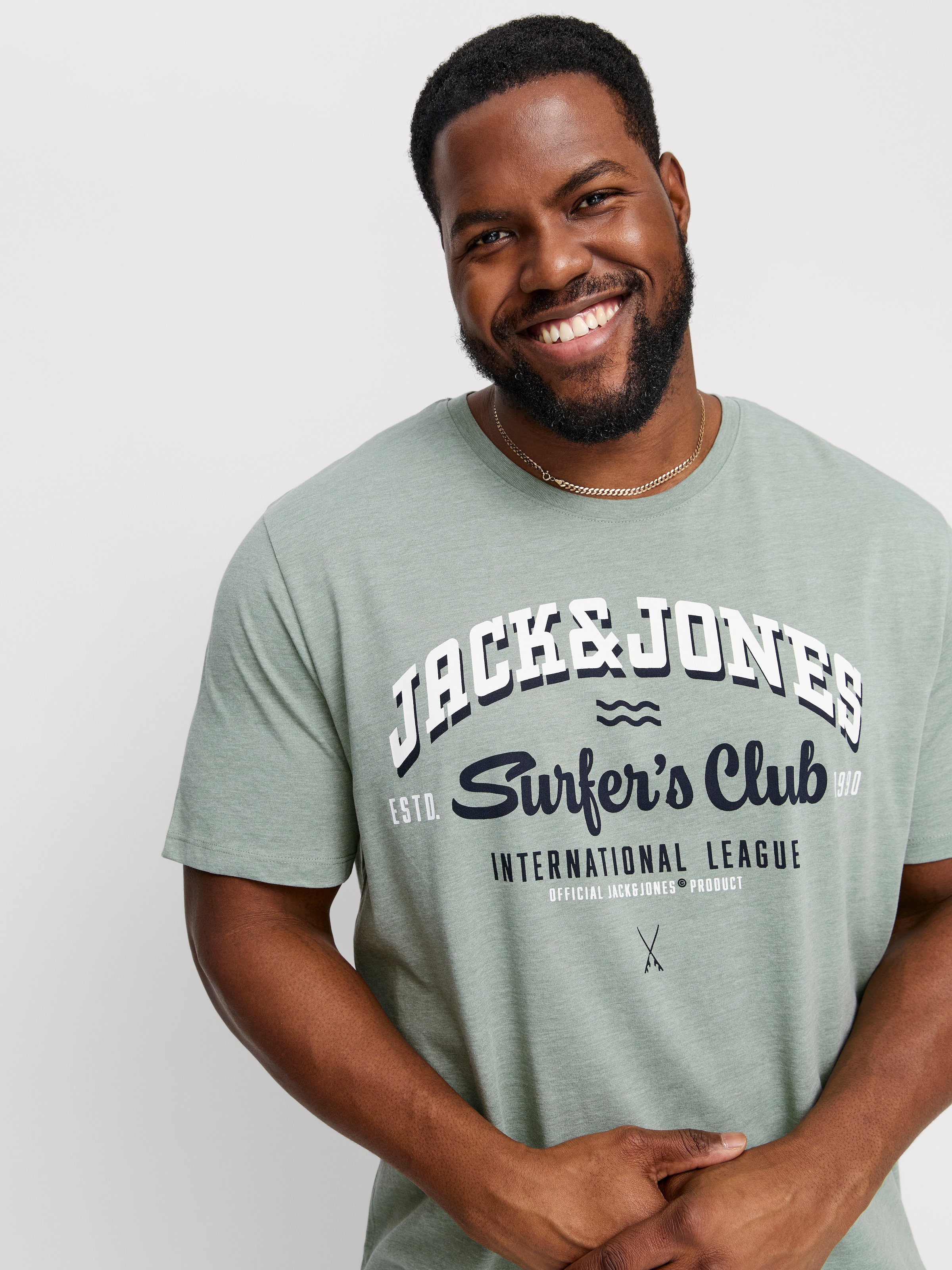 Jack & Jones PlusSize T-Shirt »JJELOGO TEE SS O-NECK 2 COL AW24 S PLS«, mit Frontprint