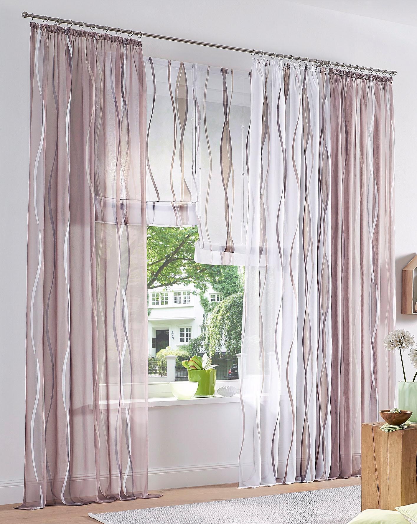 my home Gardine »Dimona«, im 2er-Set, Voile, (2 St.), Polyester jetzt %Sale transparent