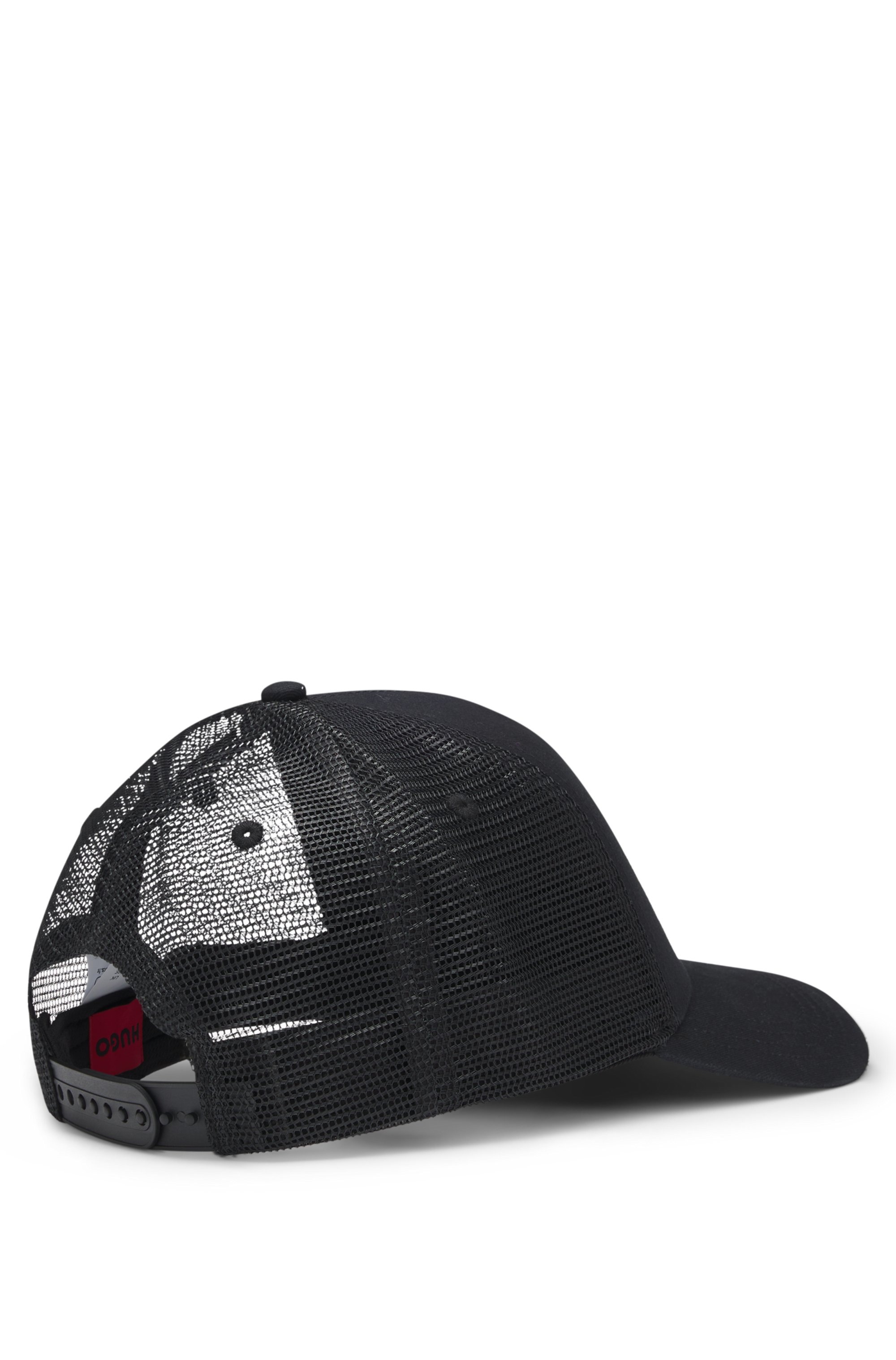 HUGO Fitted Cap »Marsel-Trucker« aus Twill & Mesh mit 3D Logostickerei, unisex