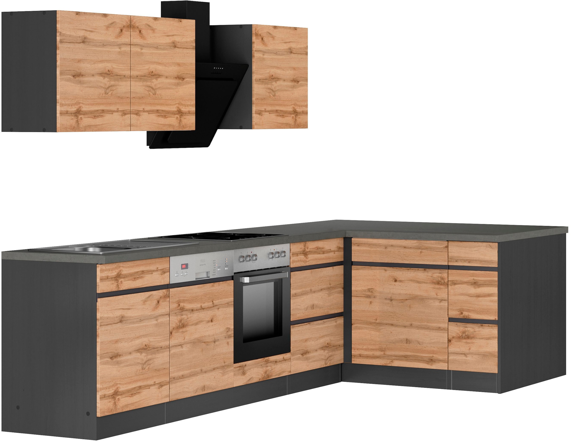 KOCHSTATION Winkelküche »KS-Riesa«, Stellbreite 340x150 cm, wahlweise mit o günstig online kaufen