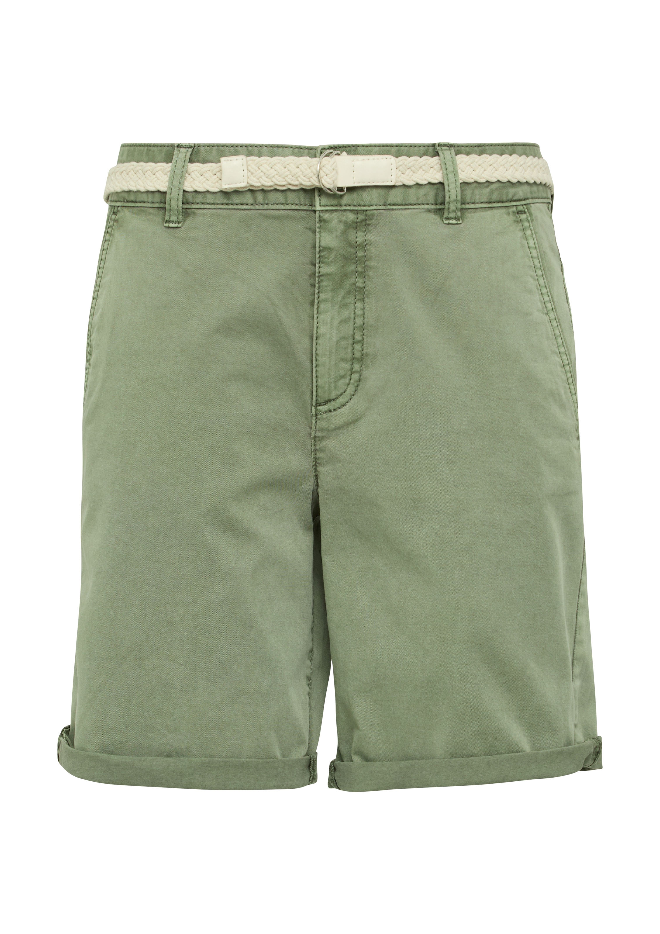 s.Oliver Chinoshorts, mit geflochtenem Gürtel