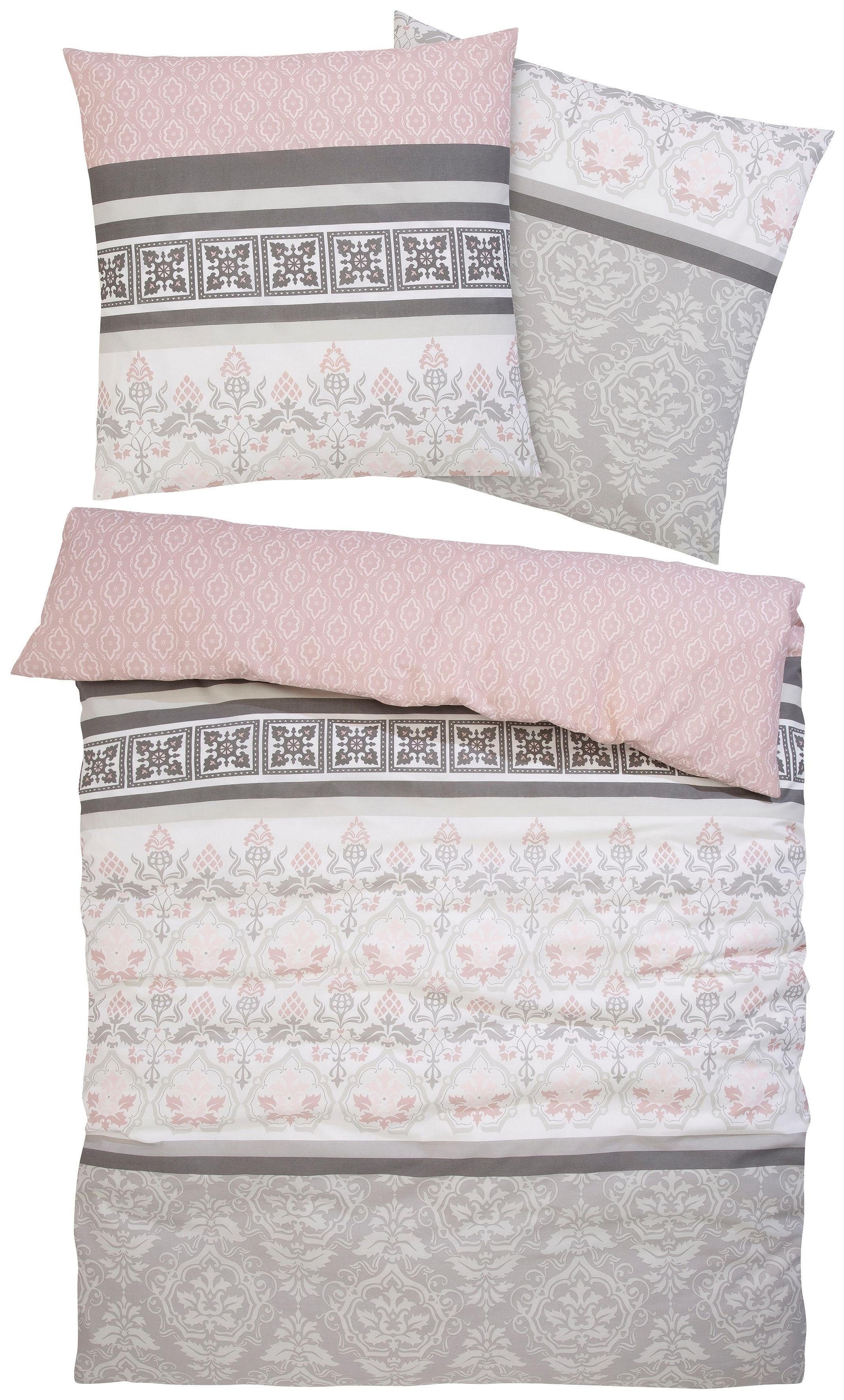 Home affaire Bettwäsche Ornamente, & »Cremona bequem und (2 bestellen Winter geeignet Landhausstil«, im schnell romantisch, verspielte PolyCotton und in Qualität, tlg.) Biber Renforcé, (Flanell) Sommer