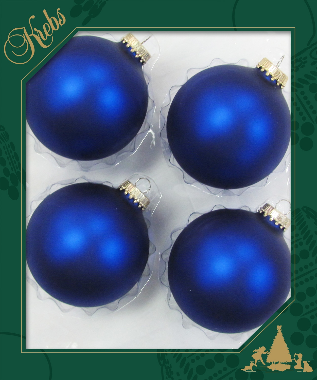 Krebs Glas Lauscha Weihnachtsbaumkugel »CBK78261, Weihnachtsdeko, Christbaumschmuck, Christbaumkugeln Glas«, (Set, 4 St.)