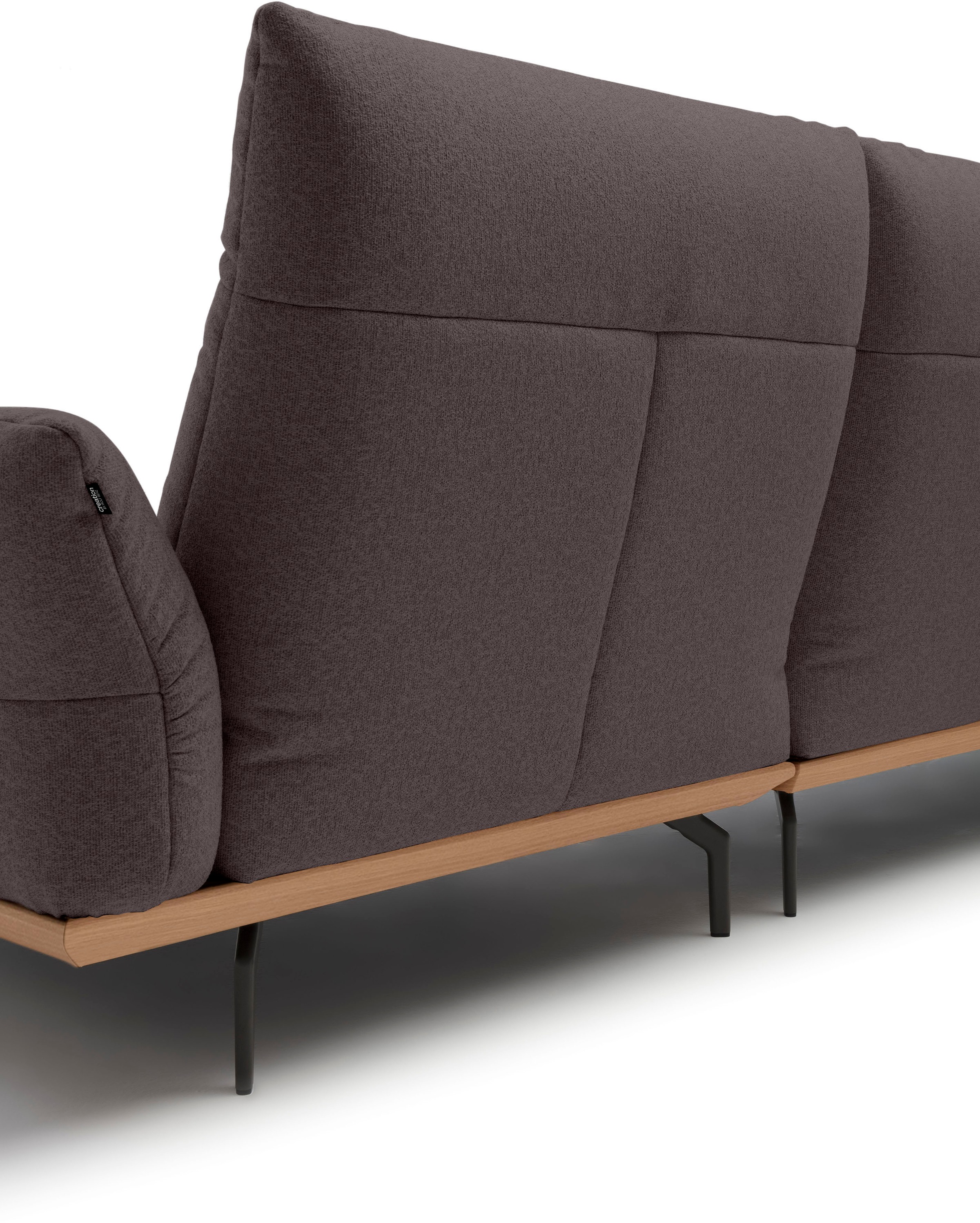 Creation BY ROLF BENZ Ecksofa »CR.460« Sockel in Eiche, Alugussfüße in umbragrau, Breite 298 cm