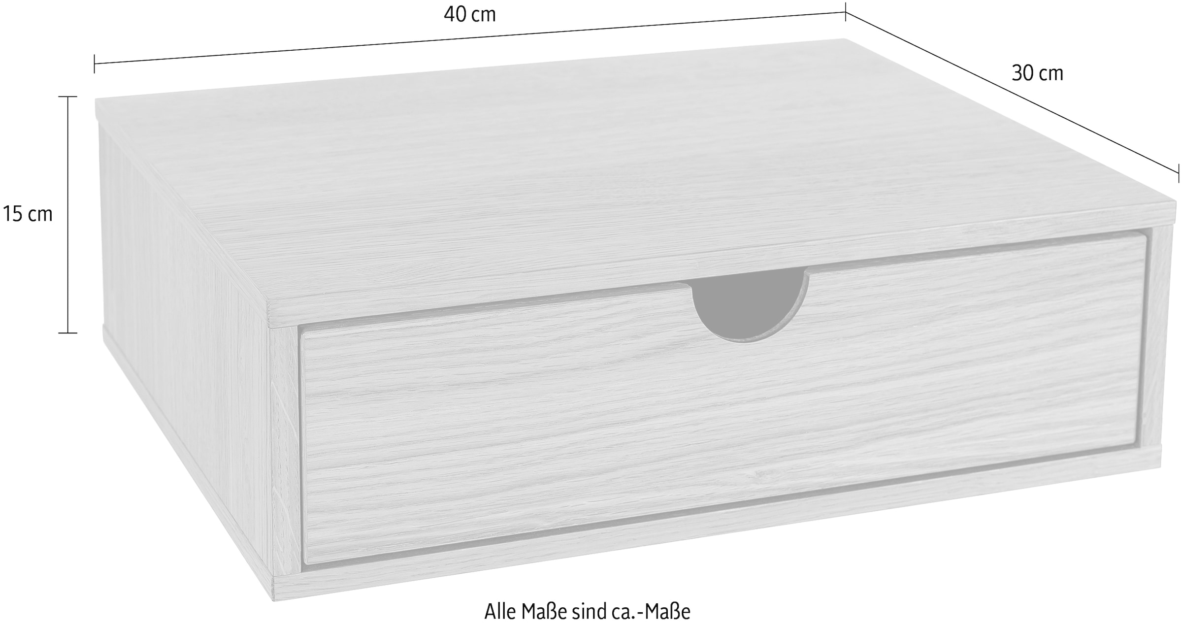 Woodman Nachttisch, Holzfurnier aus Eiche