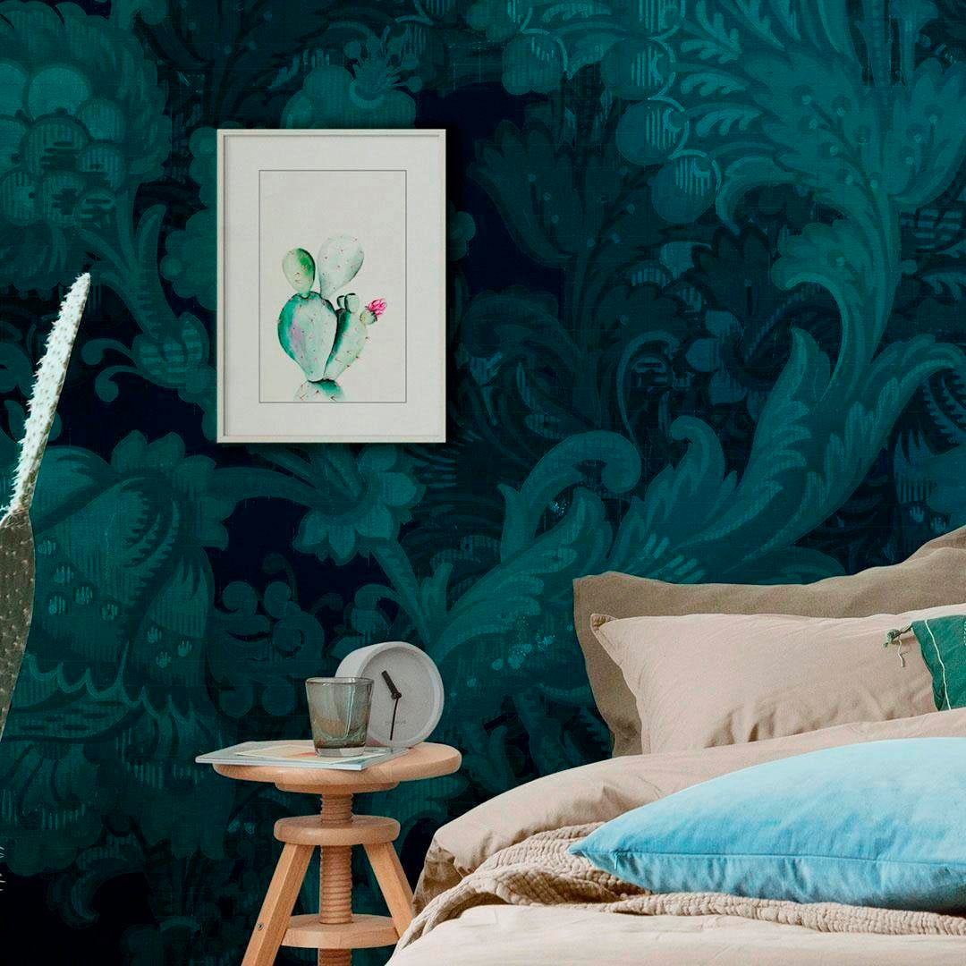 Komar Vliestapete »Digitaldruck Vlies - Fleurs de Nuit - Größe 400 x 280 cm«, bedruckt, Wohnzimmer, Schlafzimmer